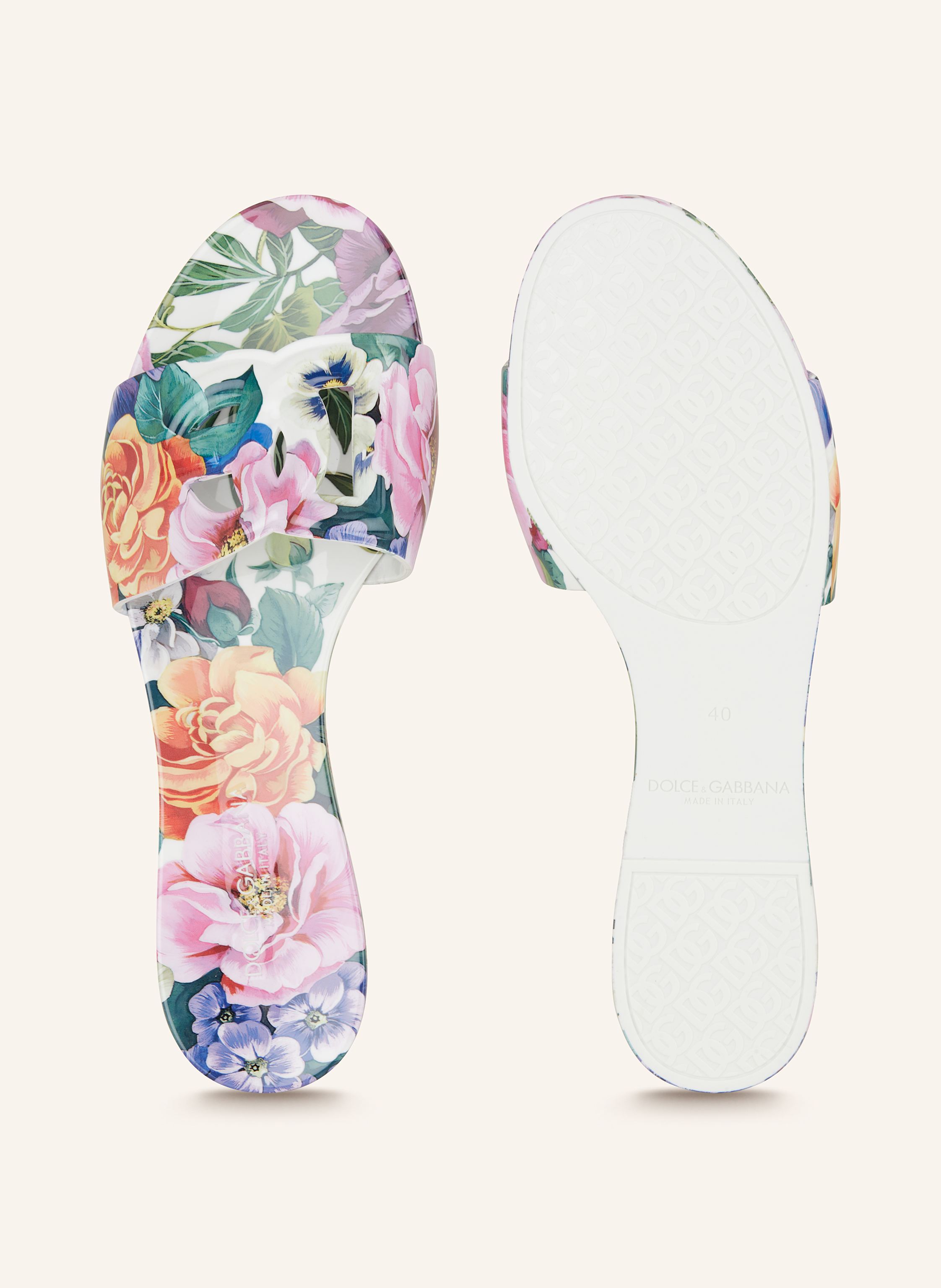 Thumbnail - Dolce & Gabbana Pantoletten weiss