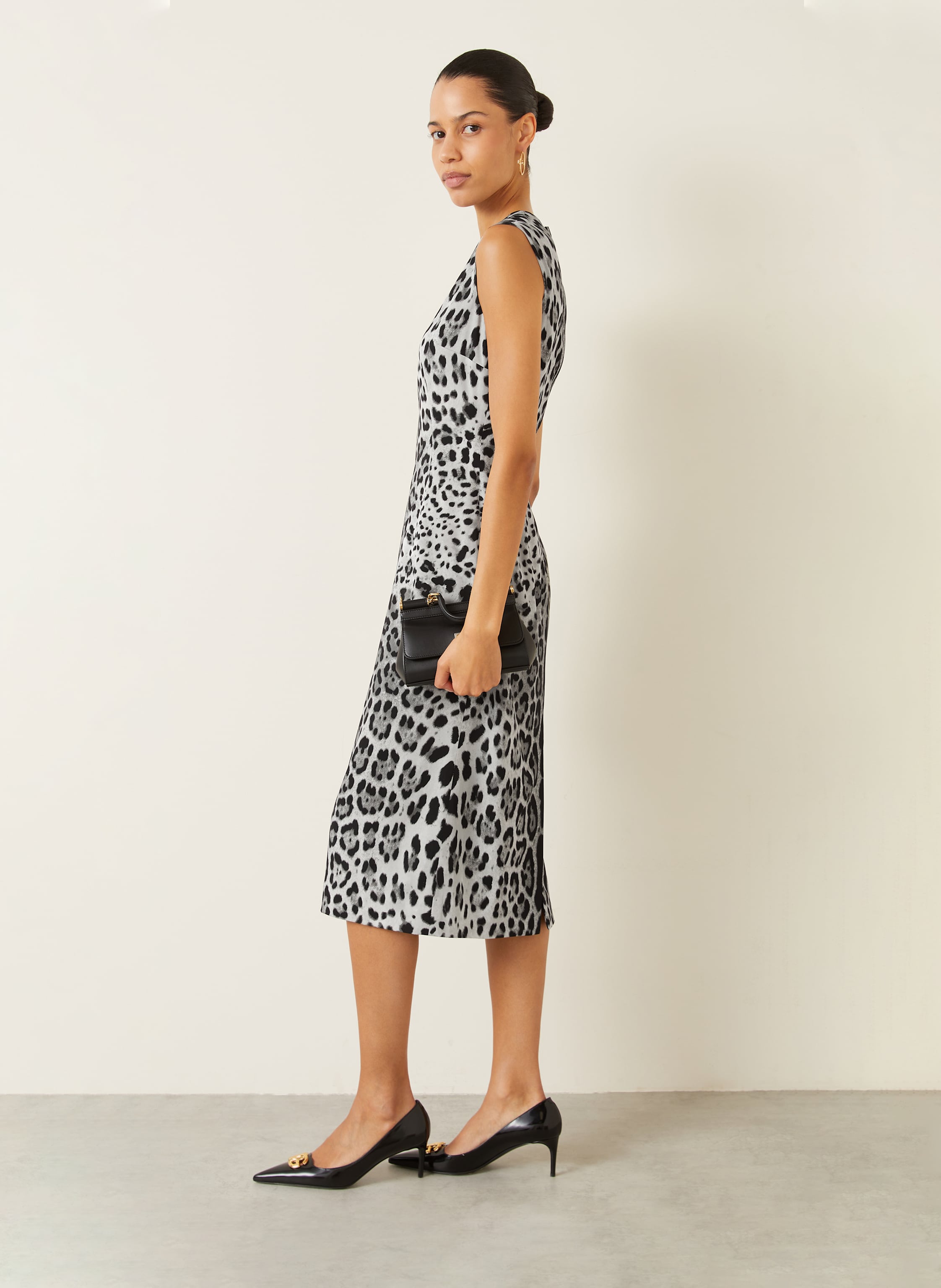 Thumbnail - Dolce & Gabbana Etuikleid Aus Seide grau