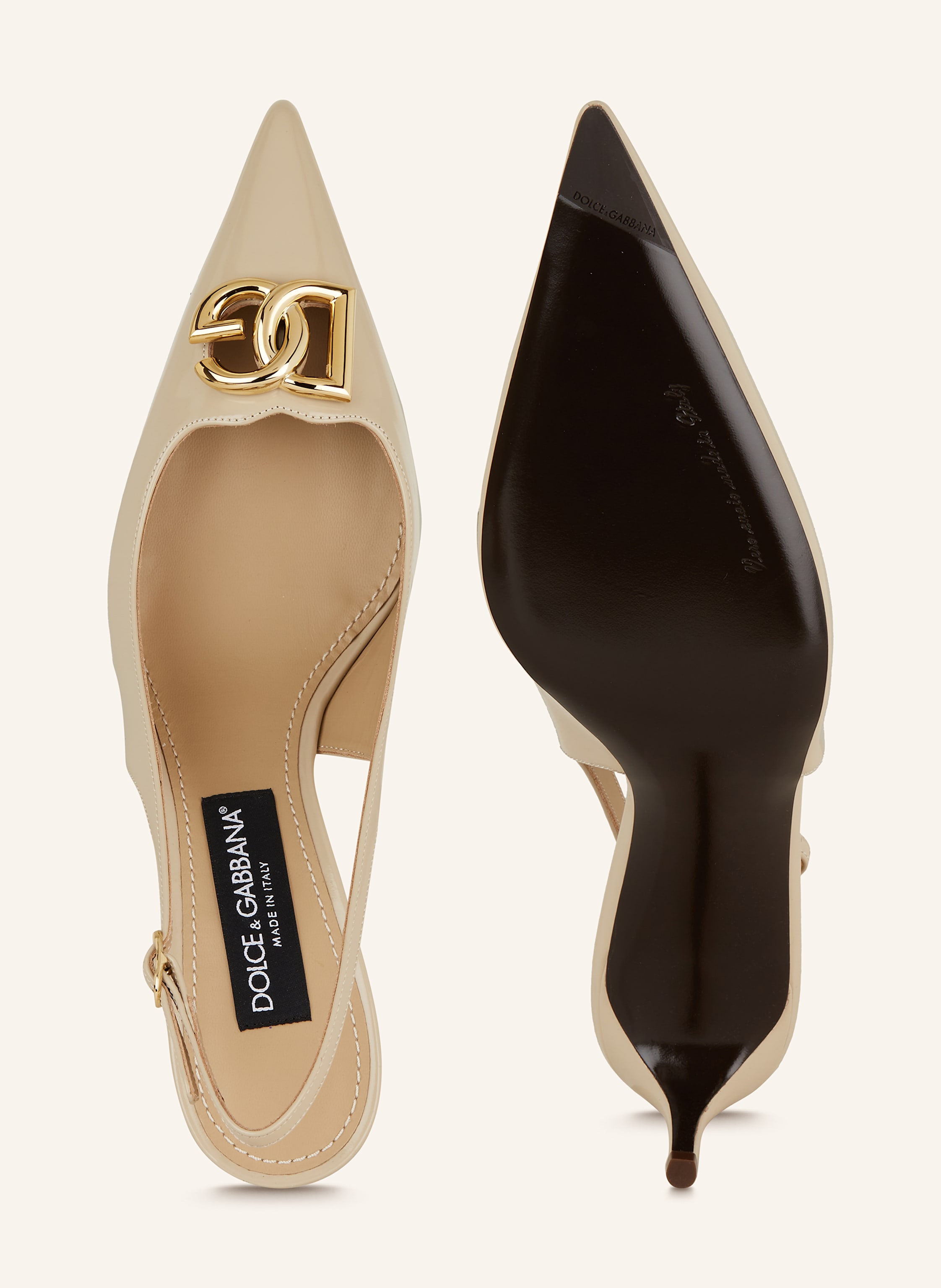 Thumbnail - Dolce & Gabbana Slingpumps beige