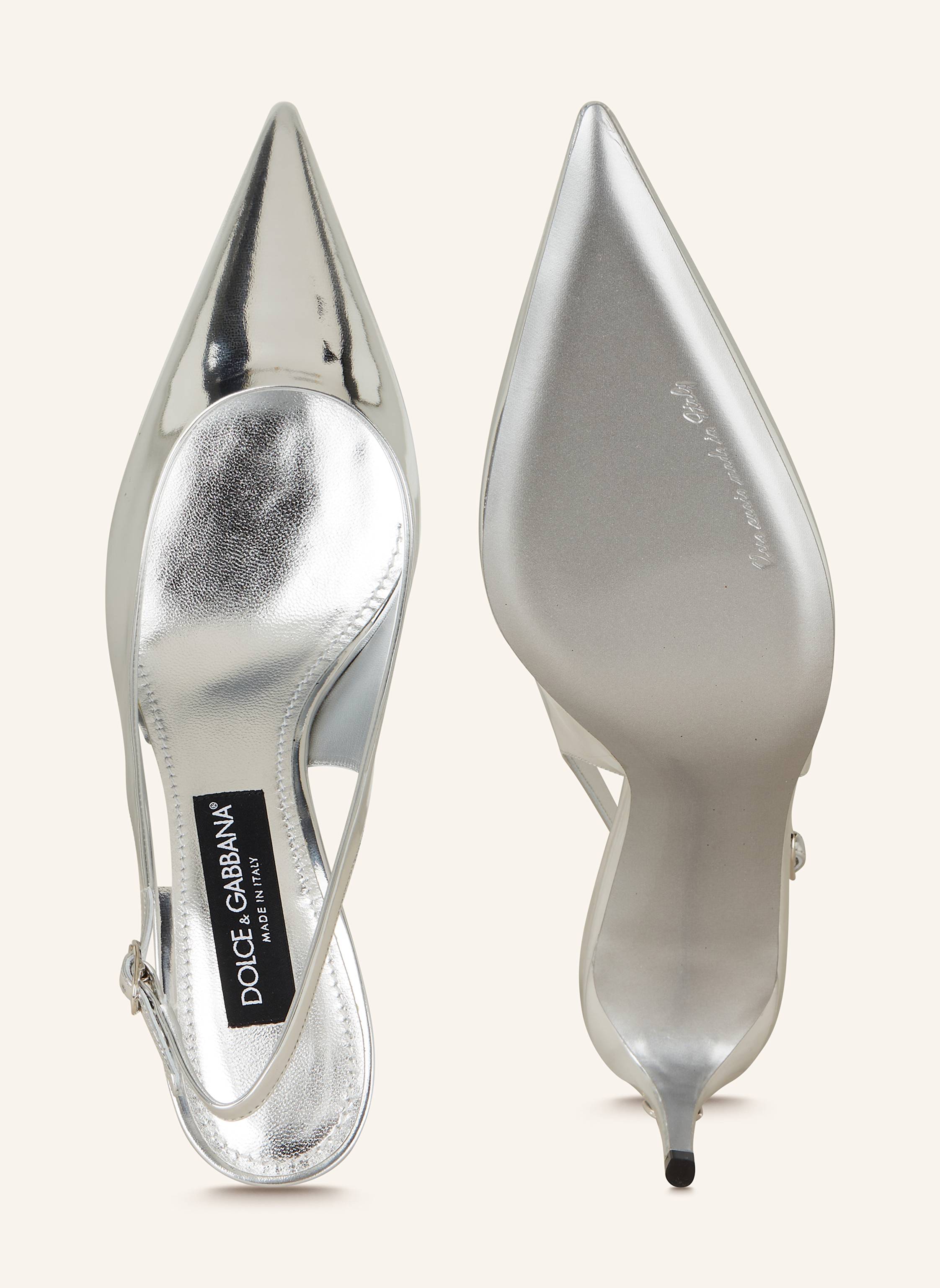 Thumbnail - Dolce & Gabbana Slingpumps silber