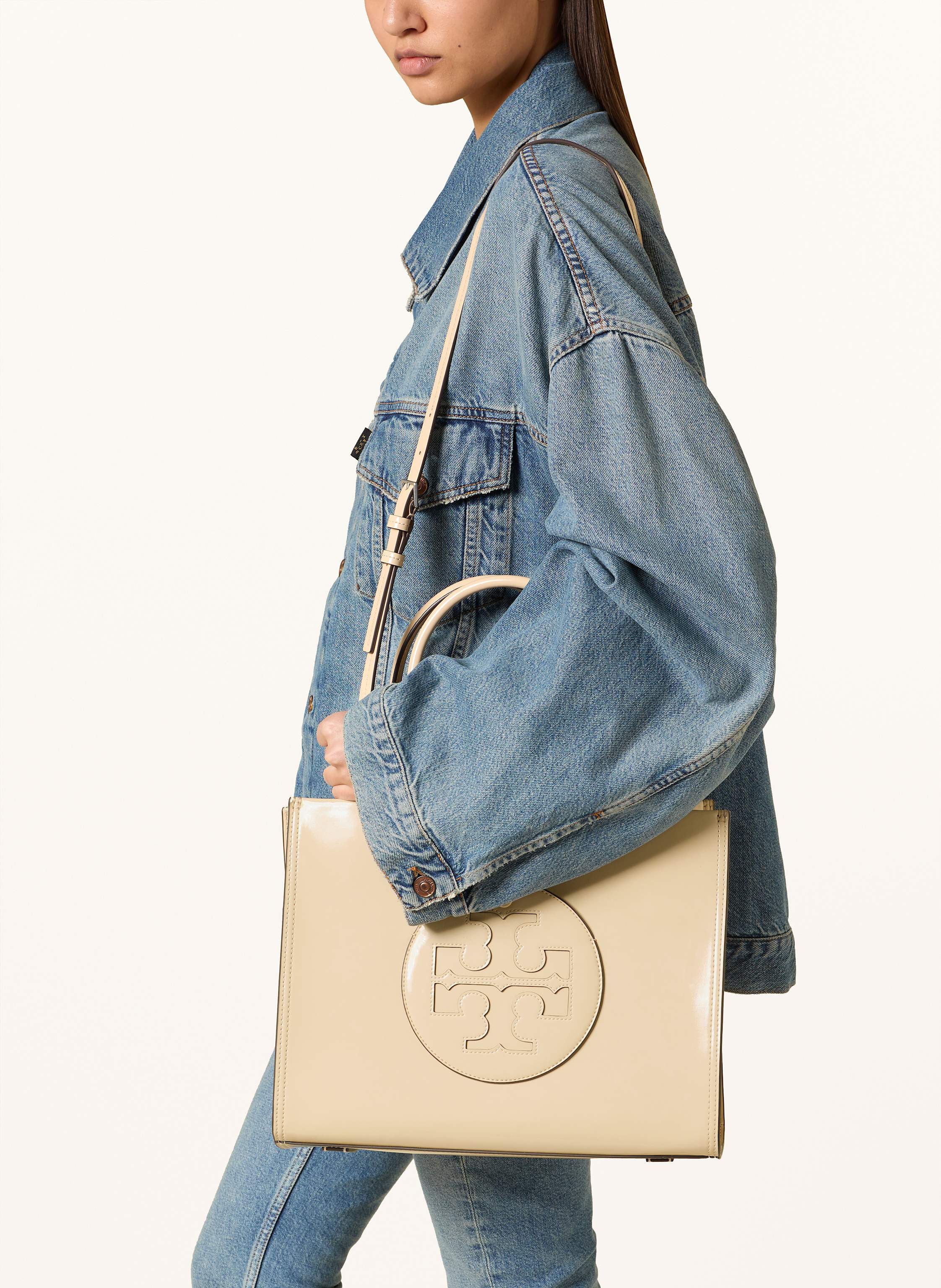Thumbnail - Tory Burch Shopper Ella beige