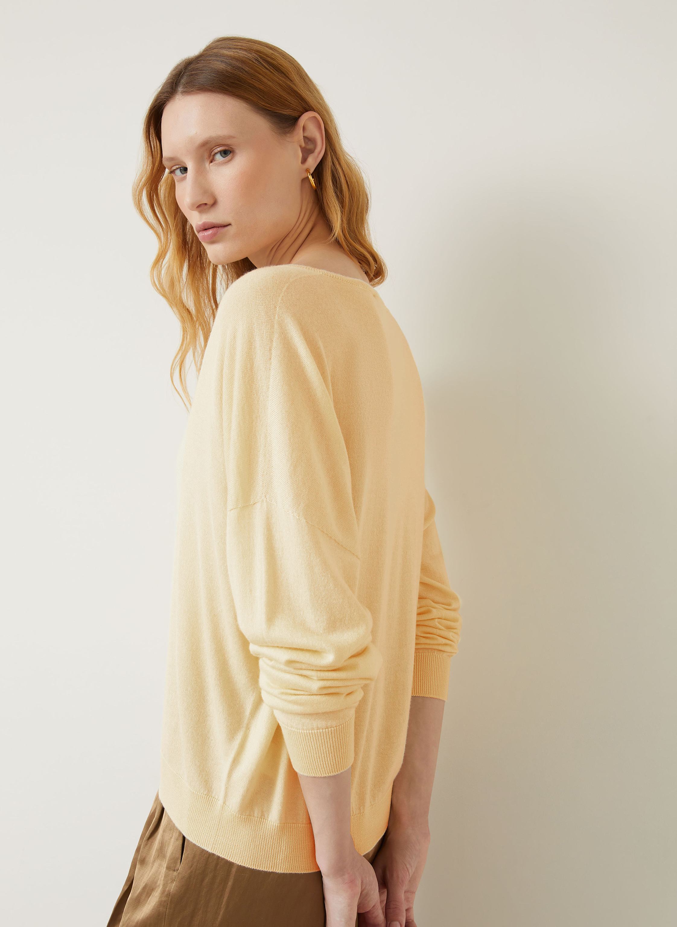 Thumbnail - Iris Von Arnim Cashmere-Pullover Lavina Mit Seide gelb