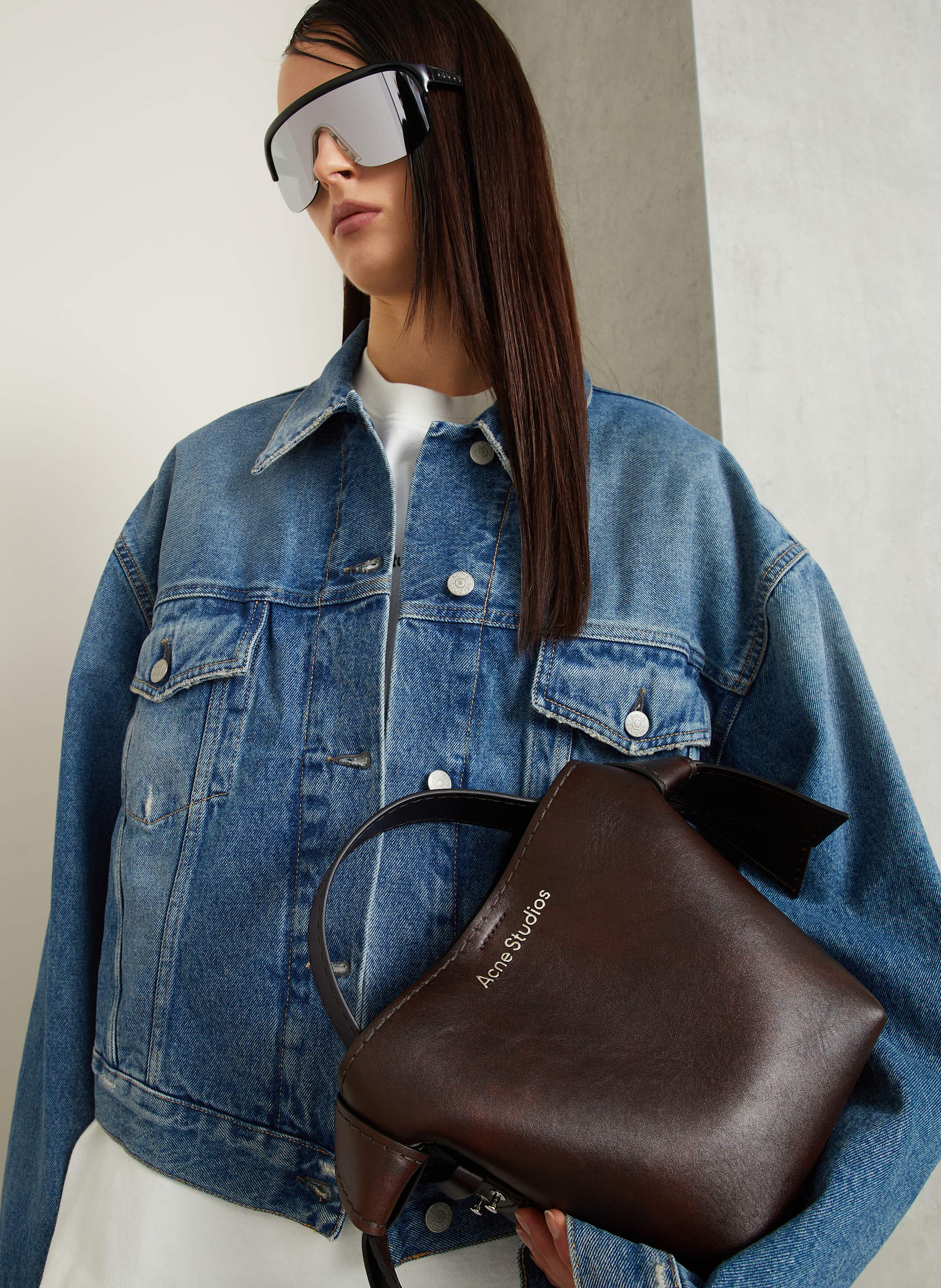 Thumbnail - Acne Studios Schultertasche braun