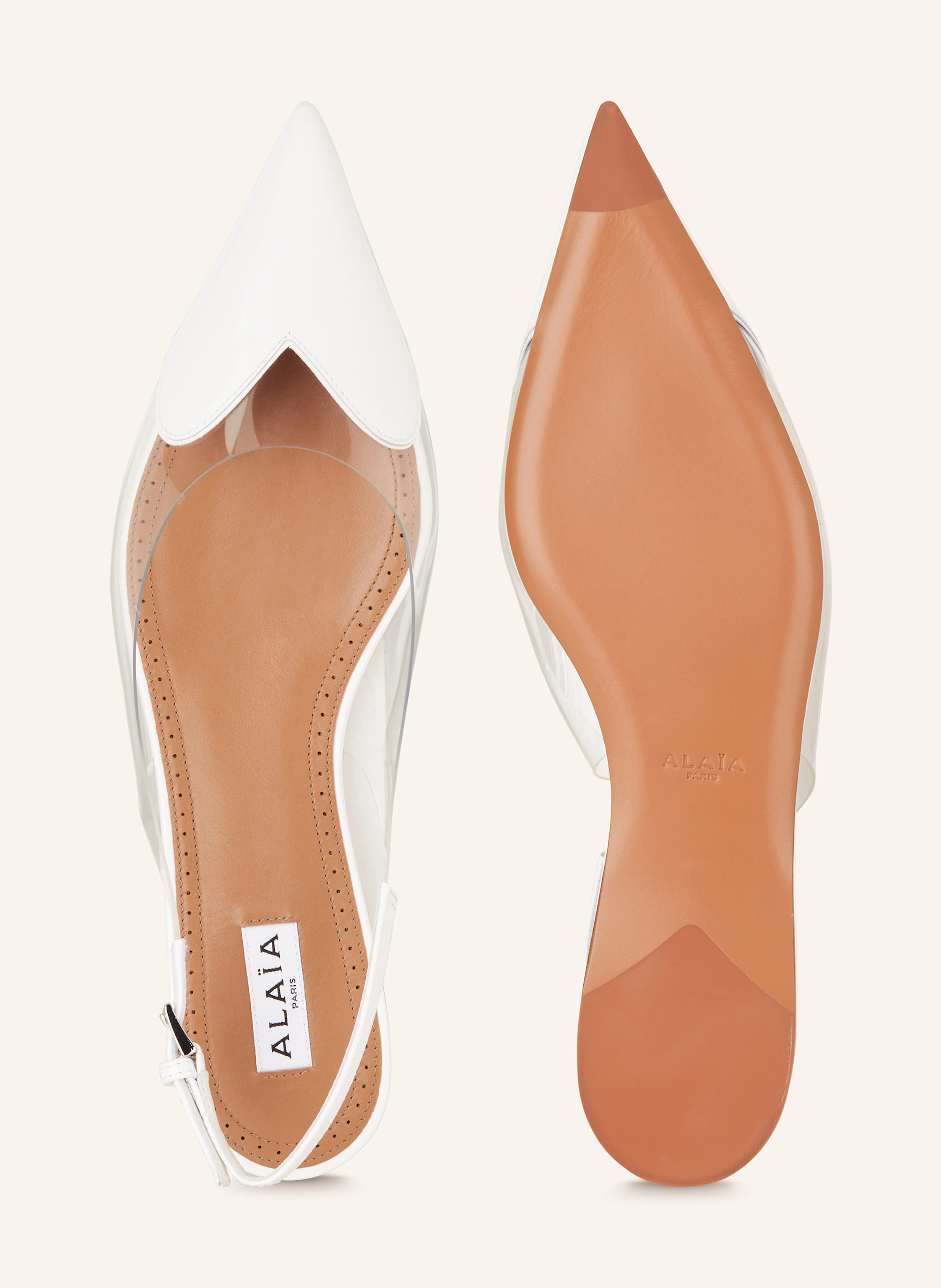 Thumbnail - Alaïa Slingballerinas weiss