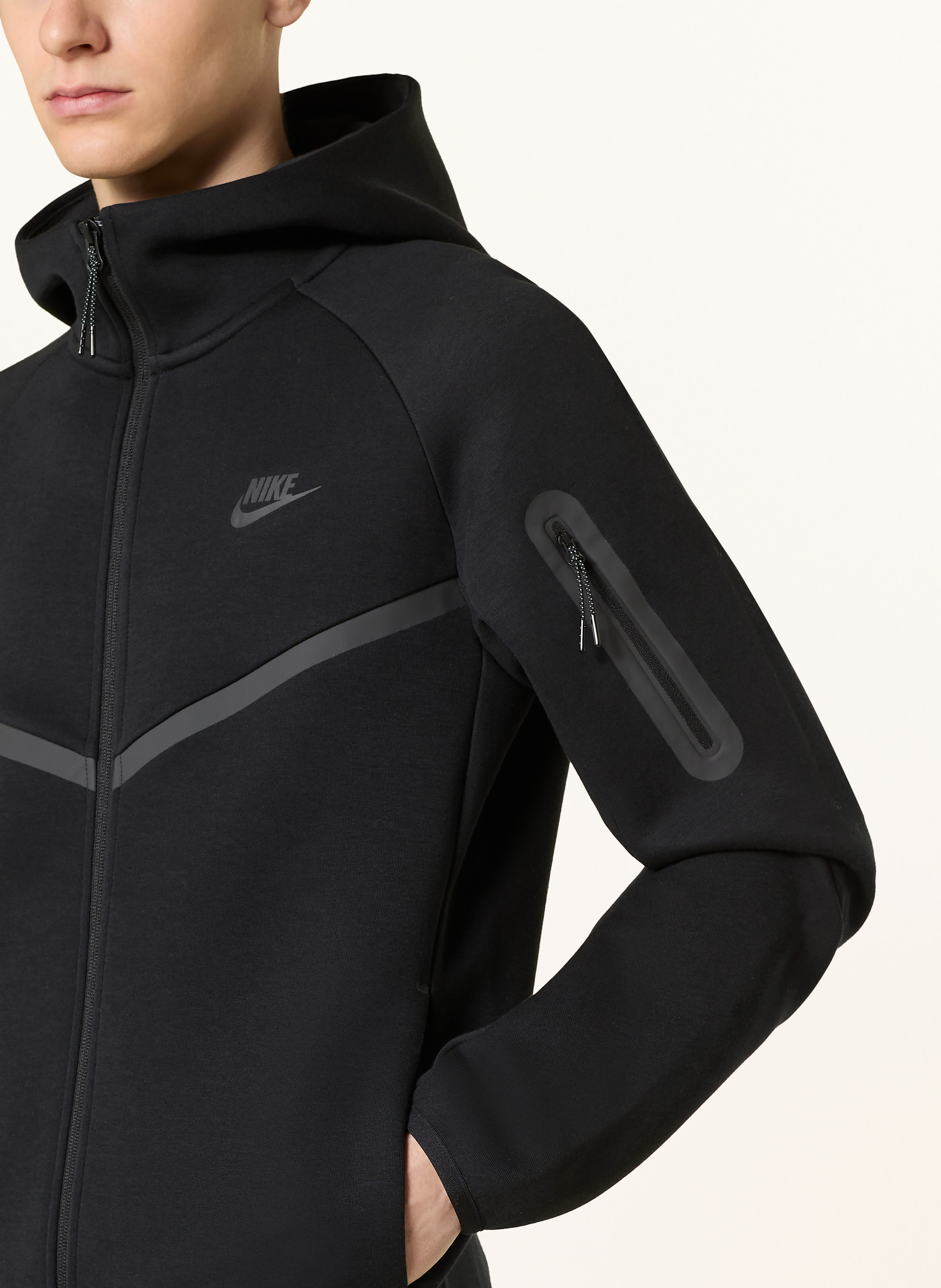 Thumbnail - Nike Hoodie Tech Fleece schwarz