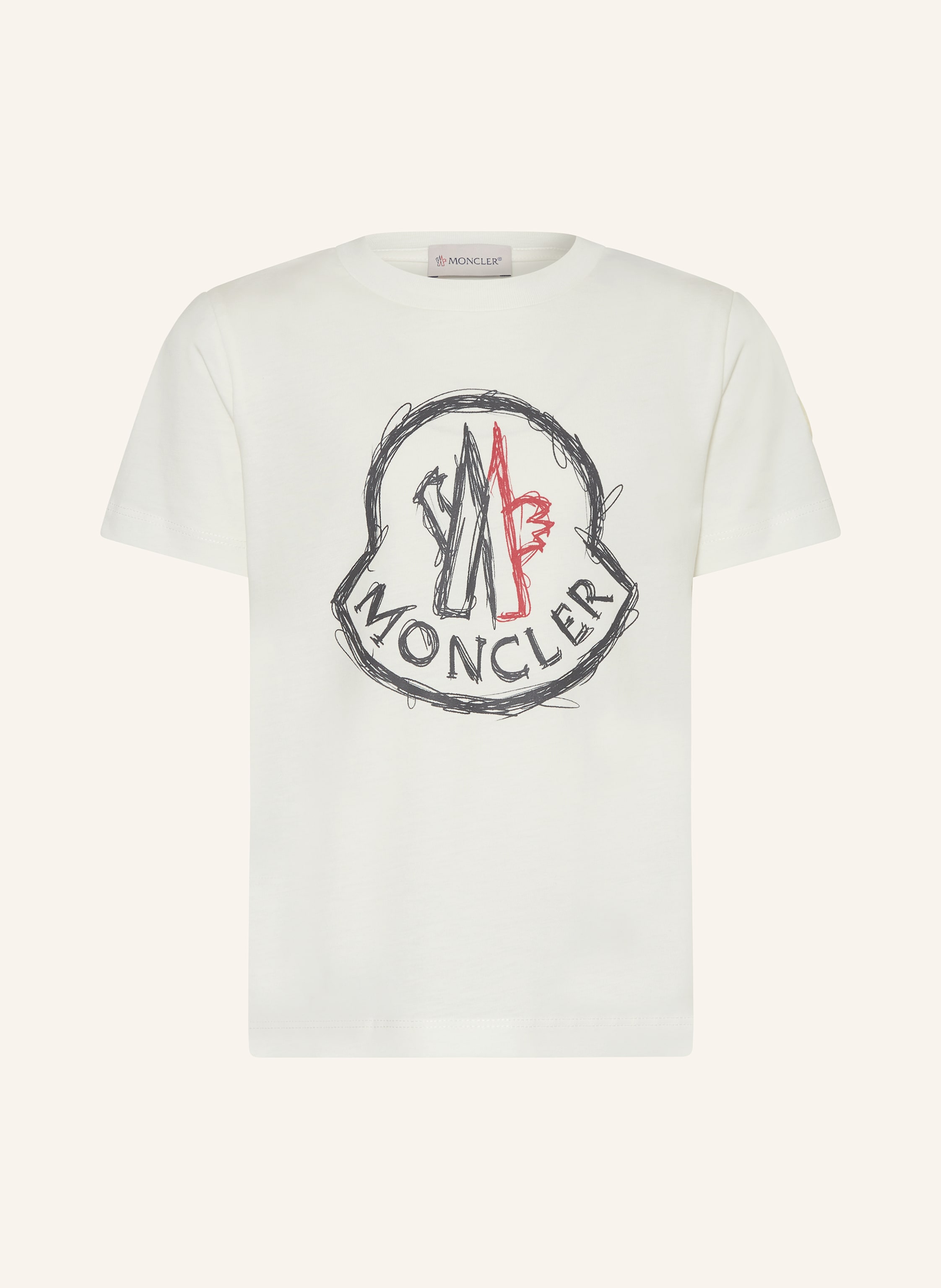 MONCLER enfant T-shirt in white/ black