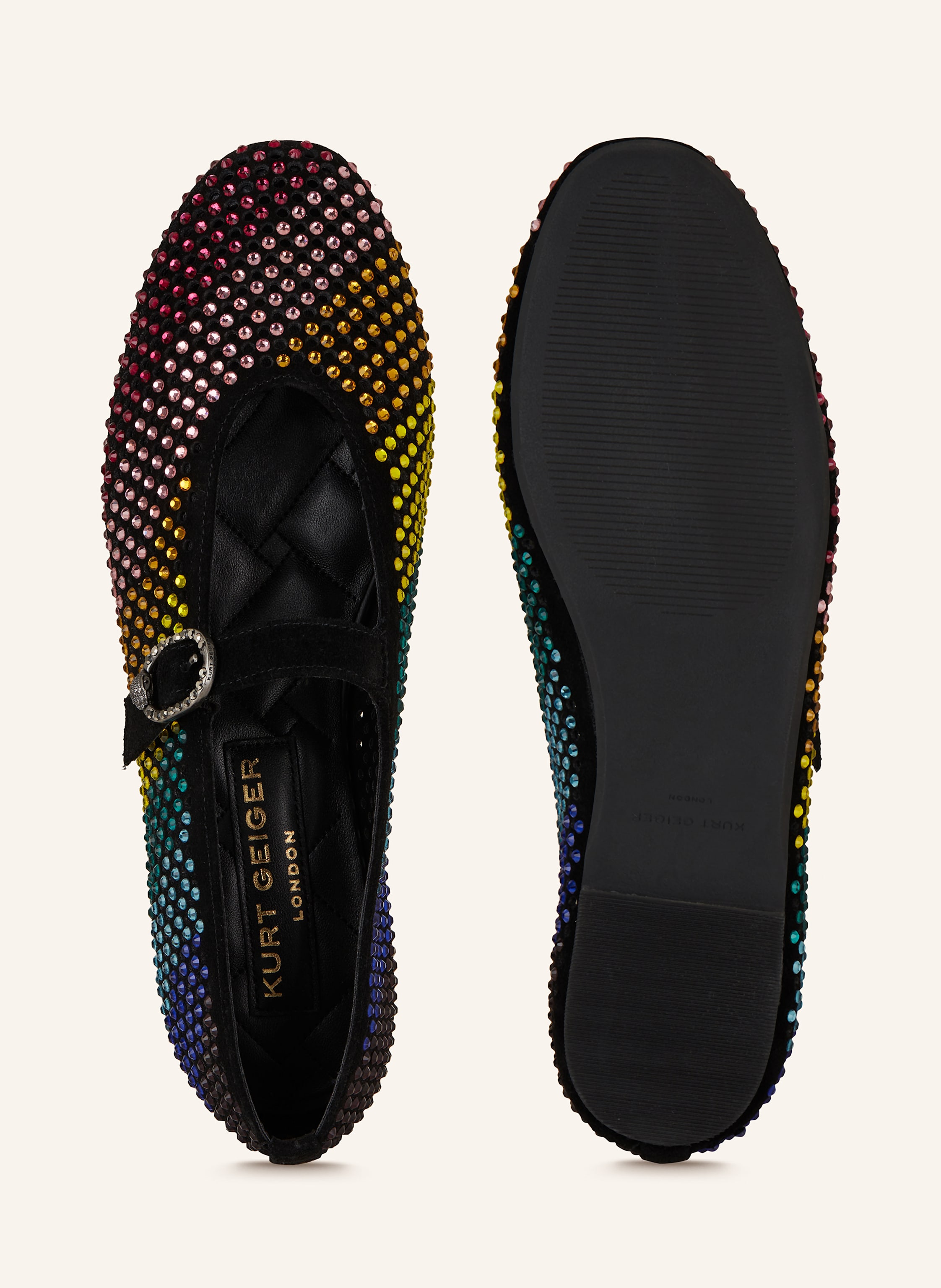 Thumbnail - Kurt Geiger Ballerinas Mayfair Mit Schmucksteinen schwarz