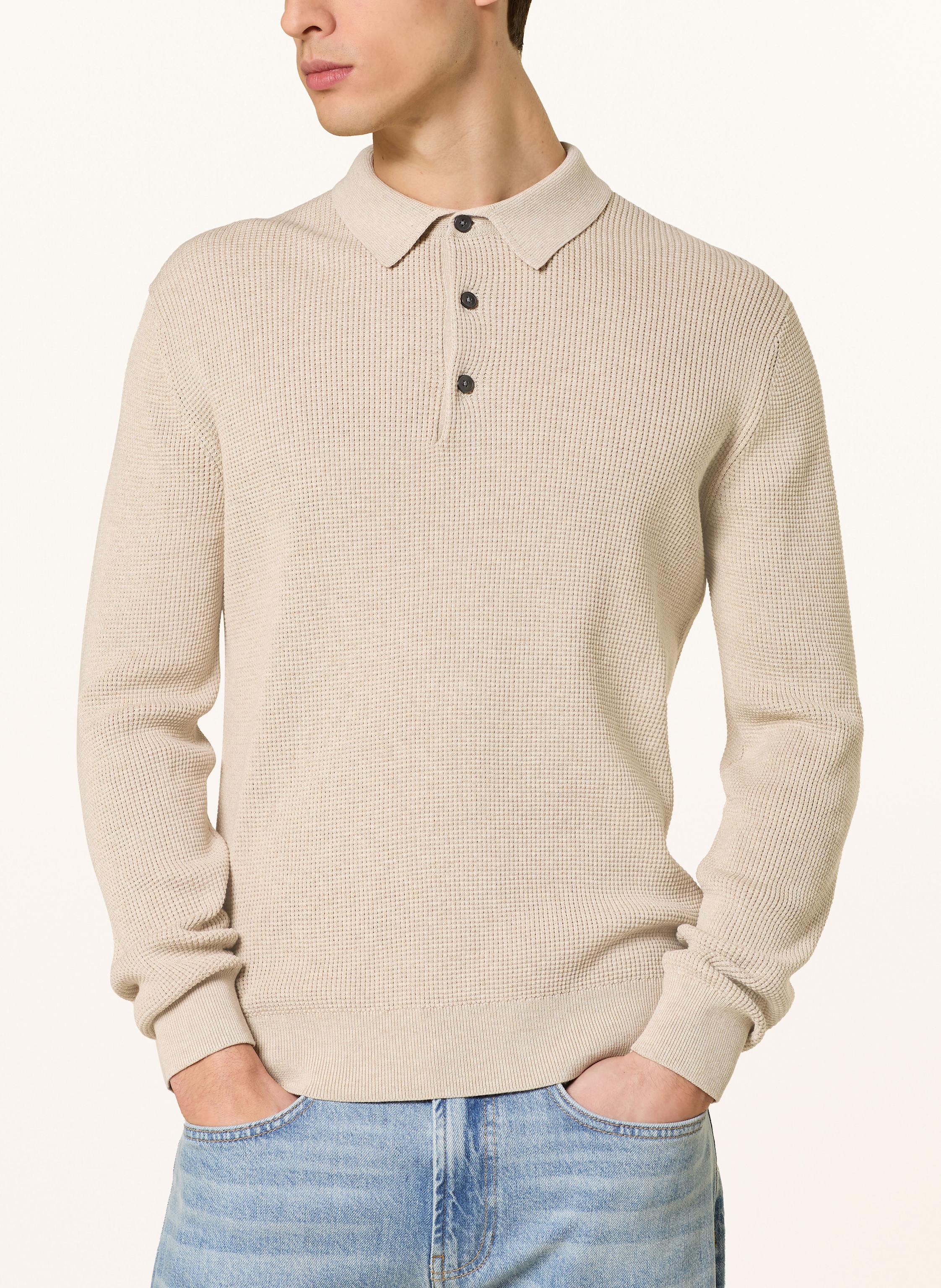Thumbnail - Olymp Strick-Poloshirt beige
