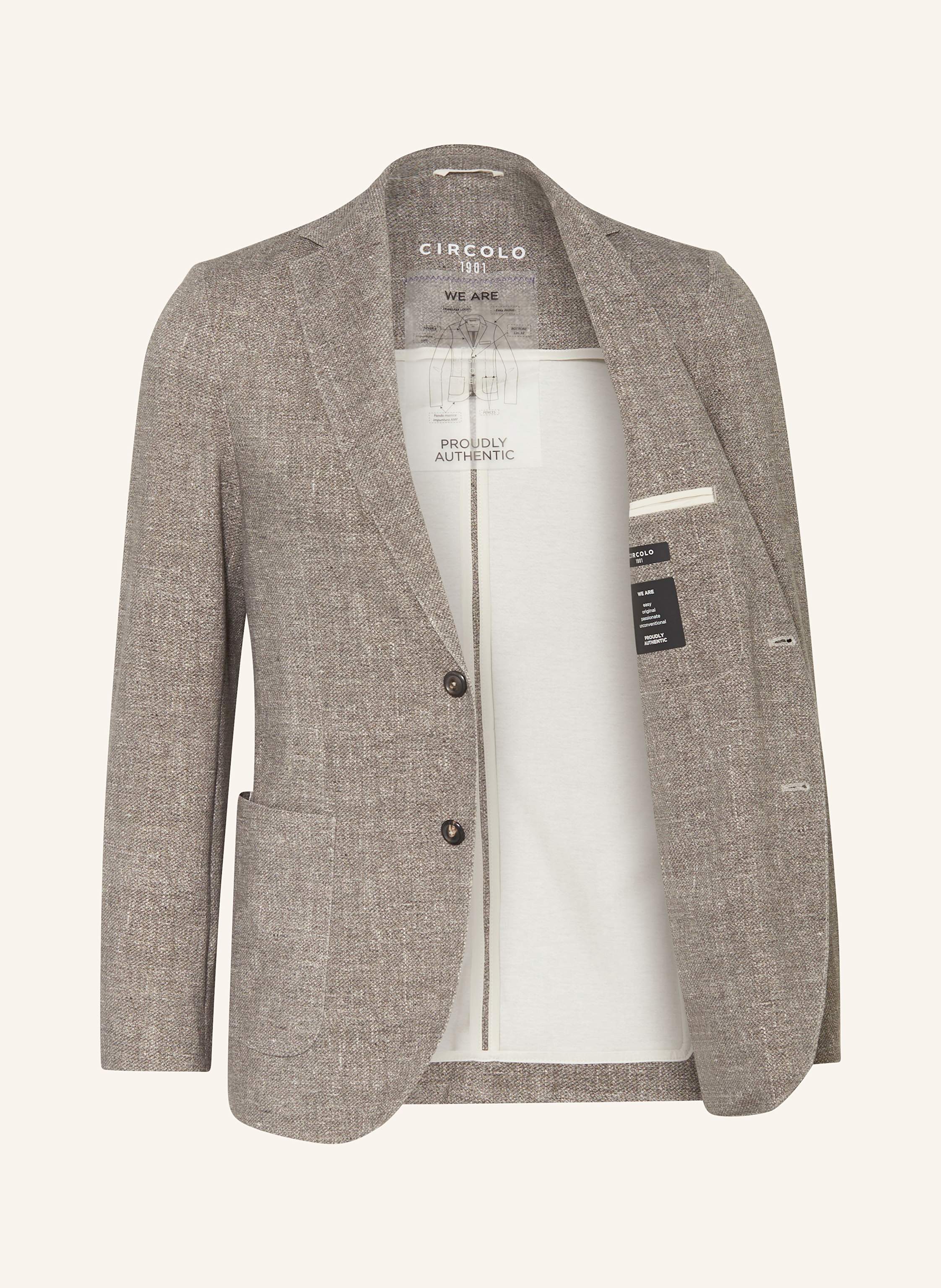 Thumbnail - Circolo 1901 Sakko Extra Slim Fit braun