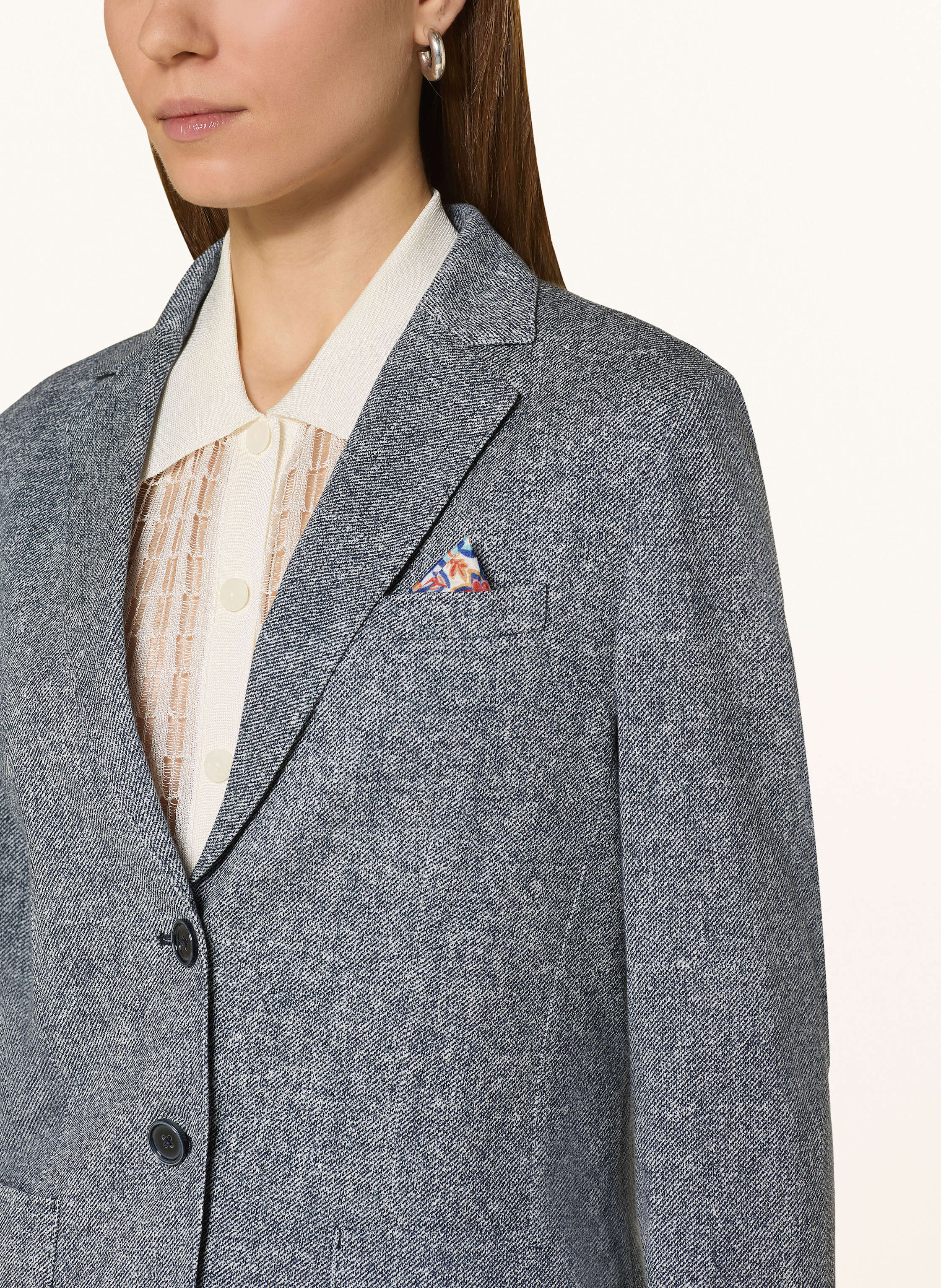 Thumbnail - Circolo 1901 Jerseyblazer In Jeansoptik blau