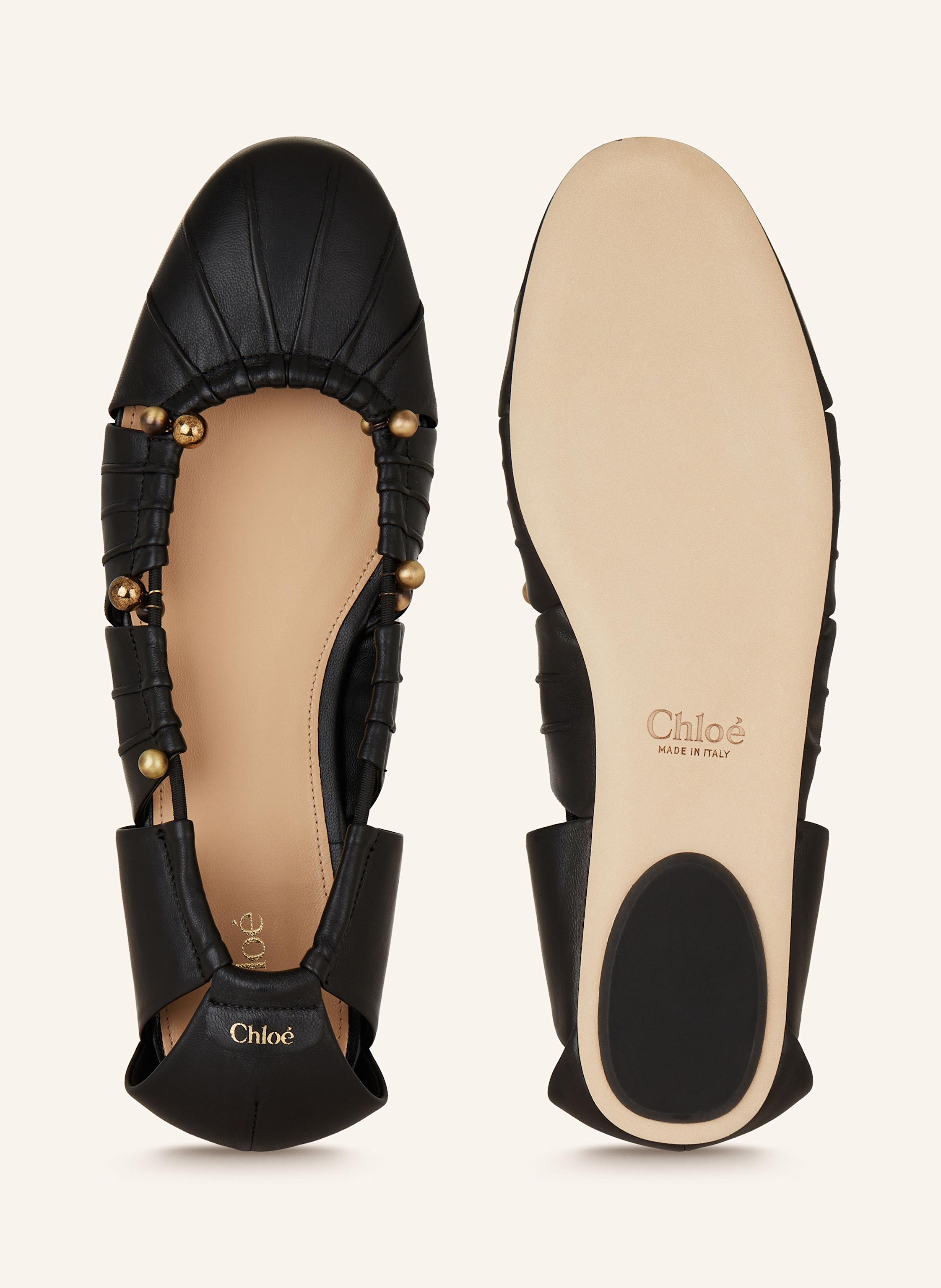 Thumbnail - Chloé Ballerinas Luna schwarz