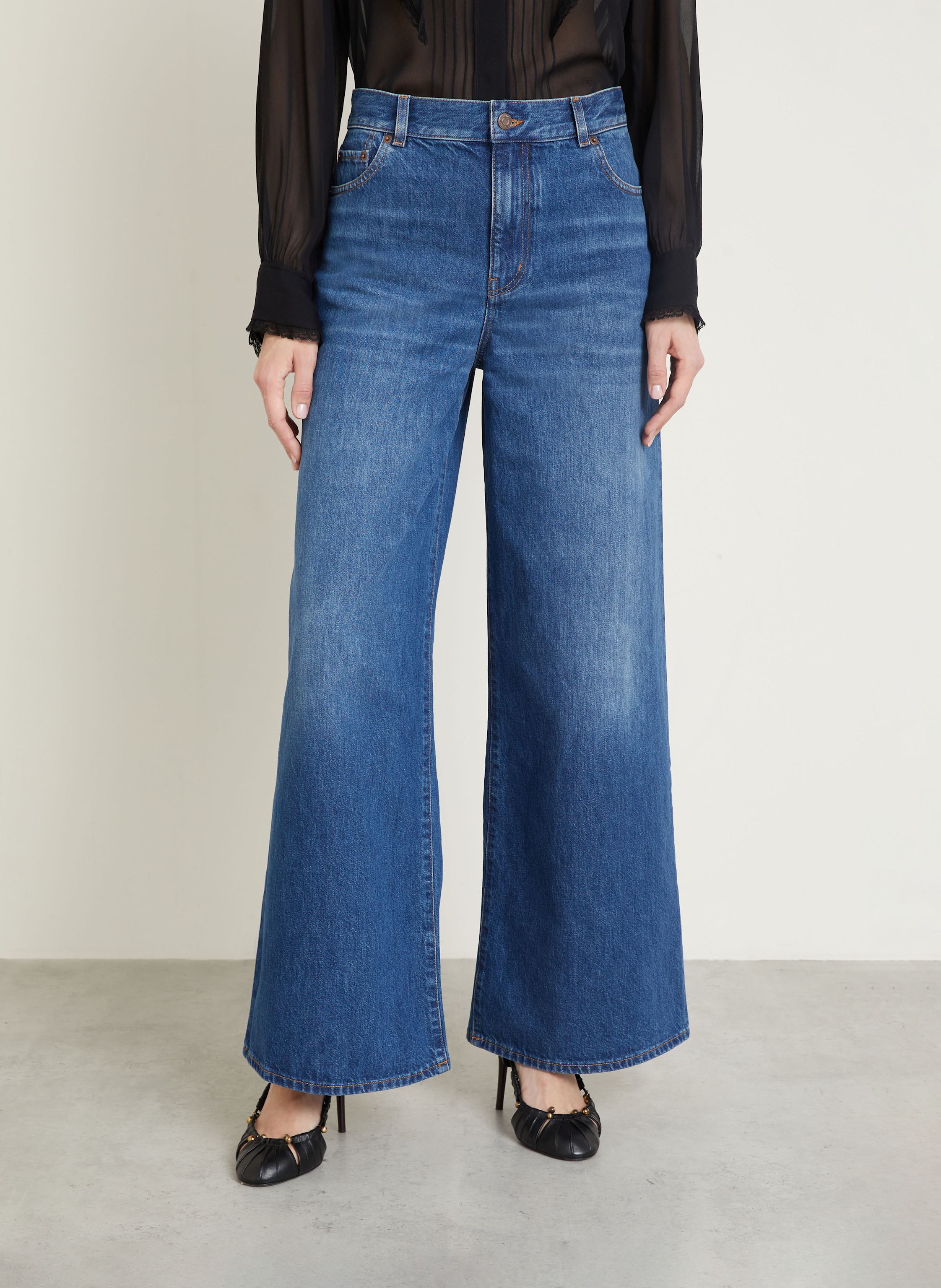 Thumbnail - Chloé Flared Jeans blau