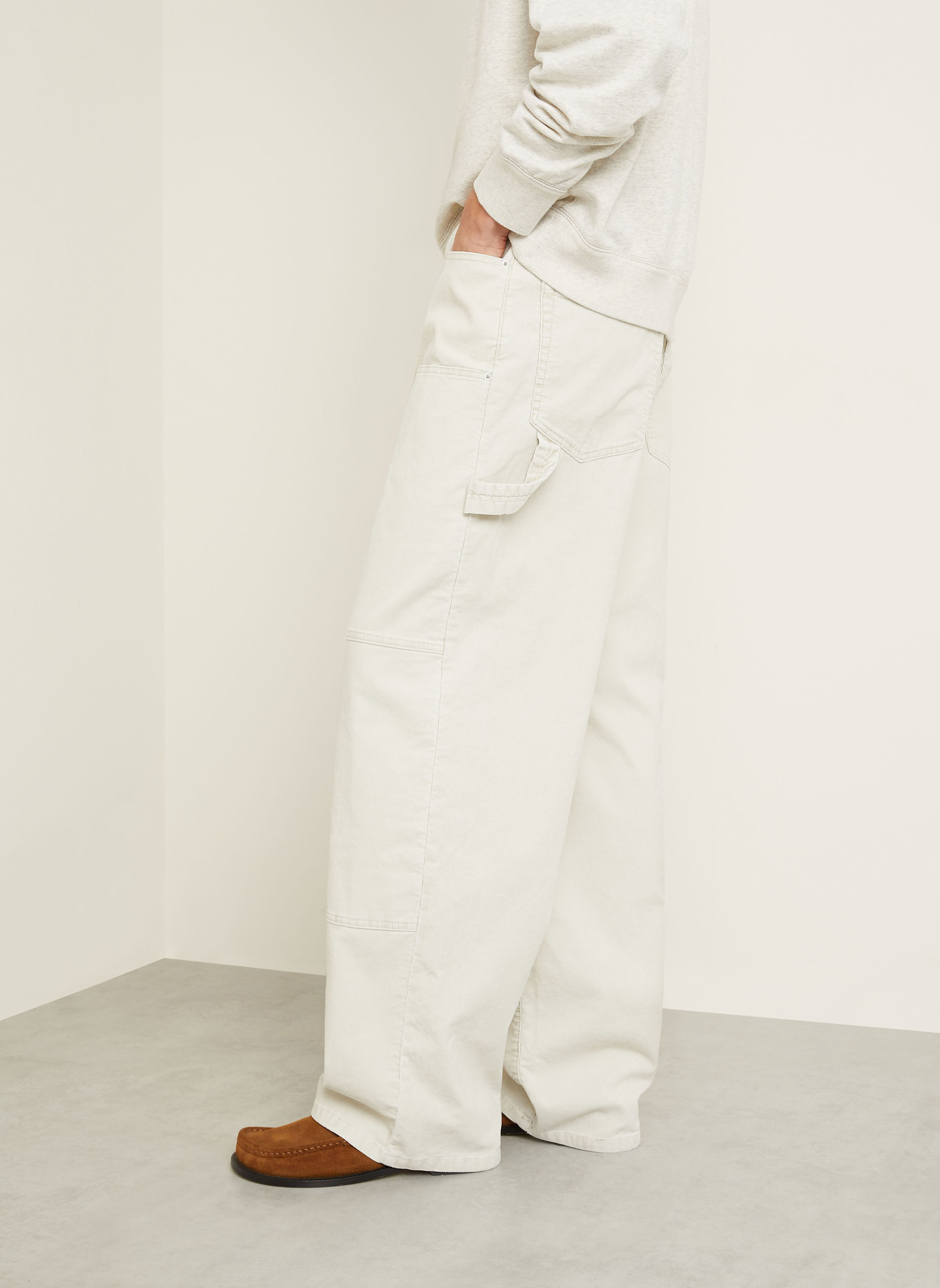 Thumbnail - Isabel Marant Cordhose Lorson Regular Fit weiss
