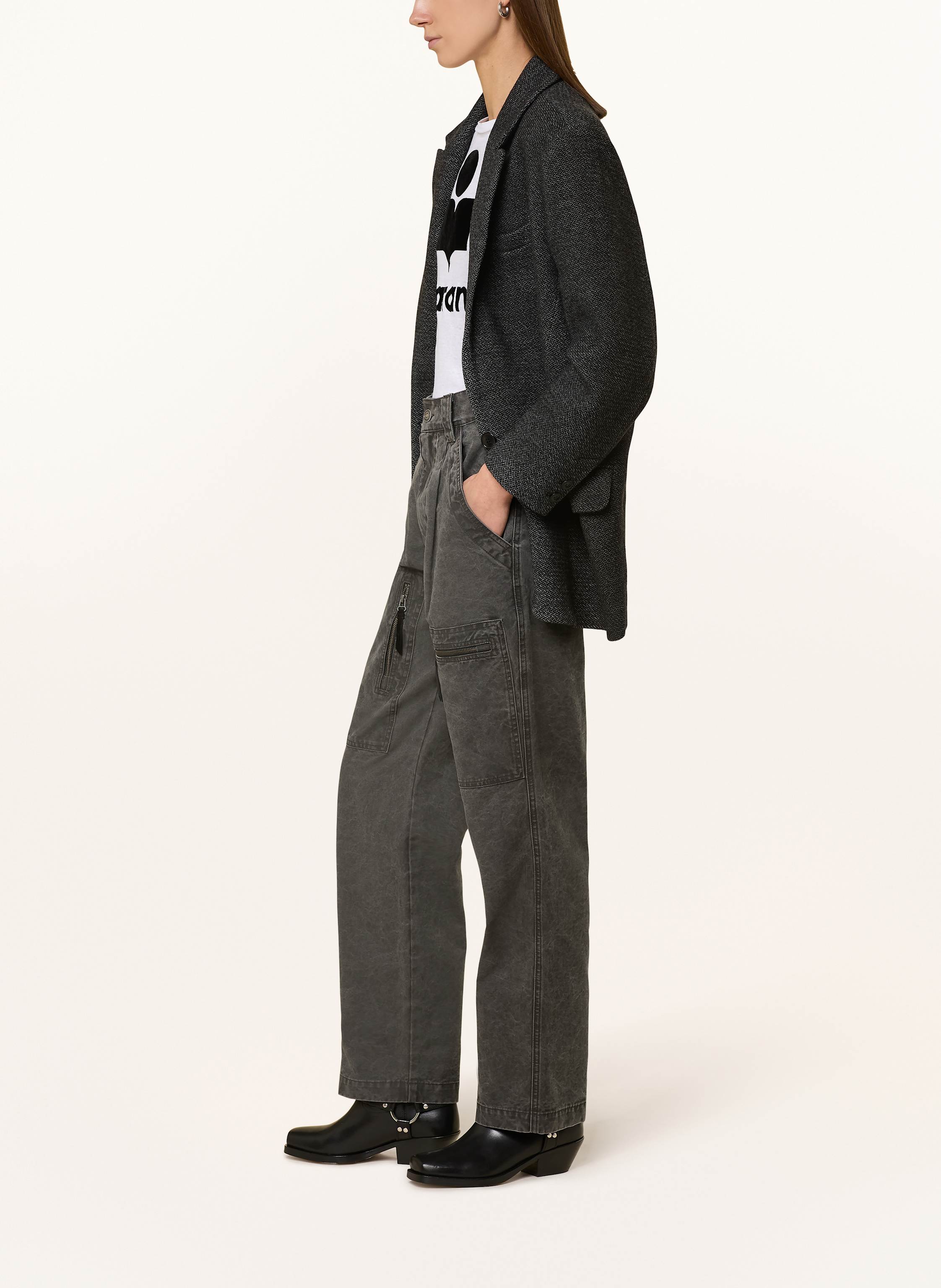 Thumbnail - Marant Étoile Cargohose Kanna schwarz