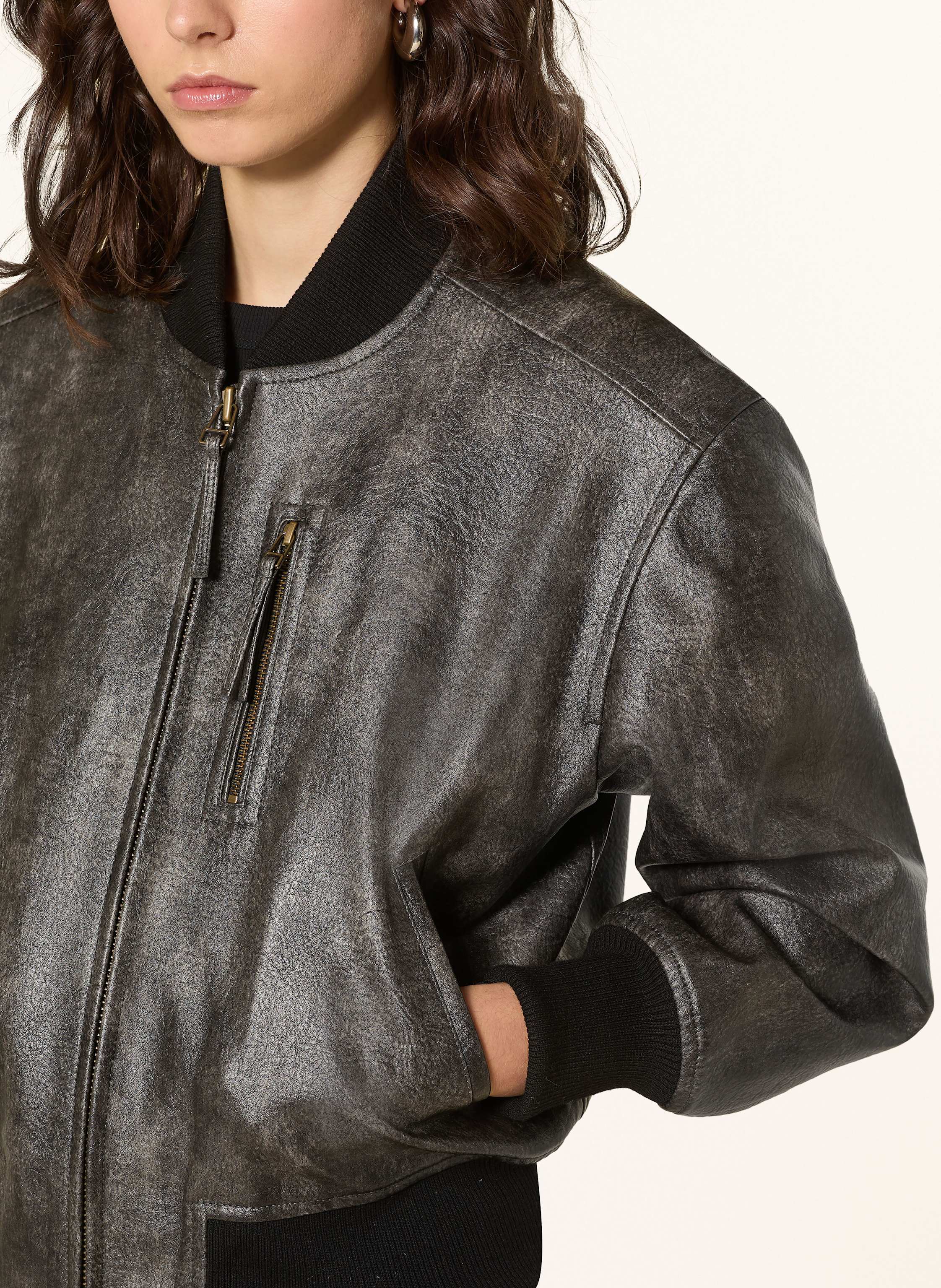 Thumbnail - Marant Étoile Jacke Crisley In Lederoptik schwarz