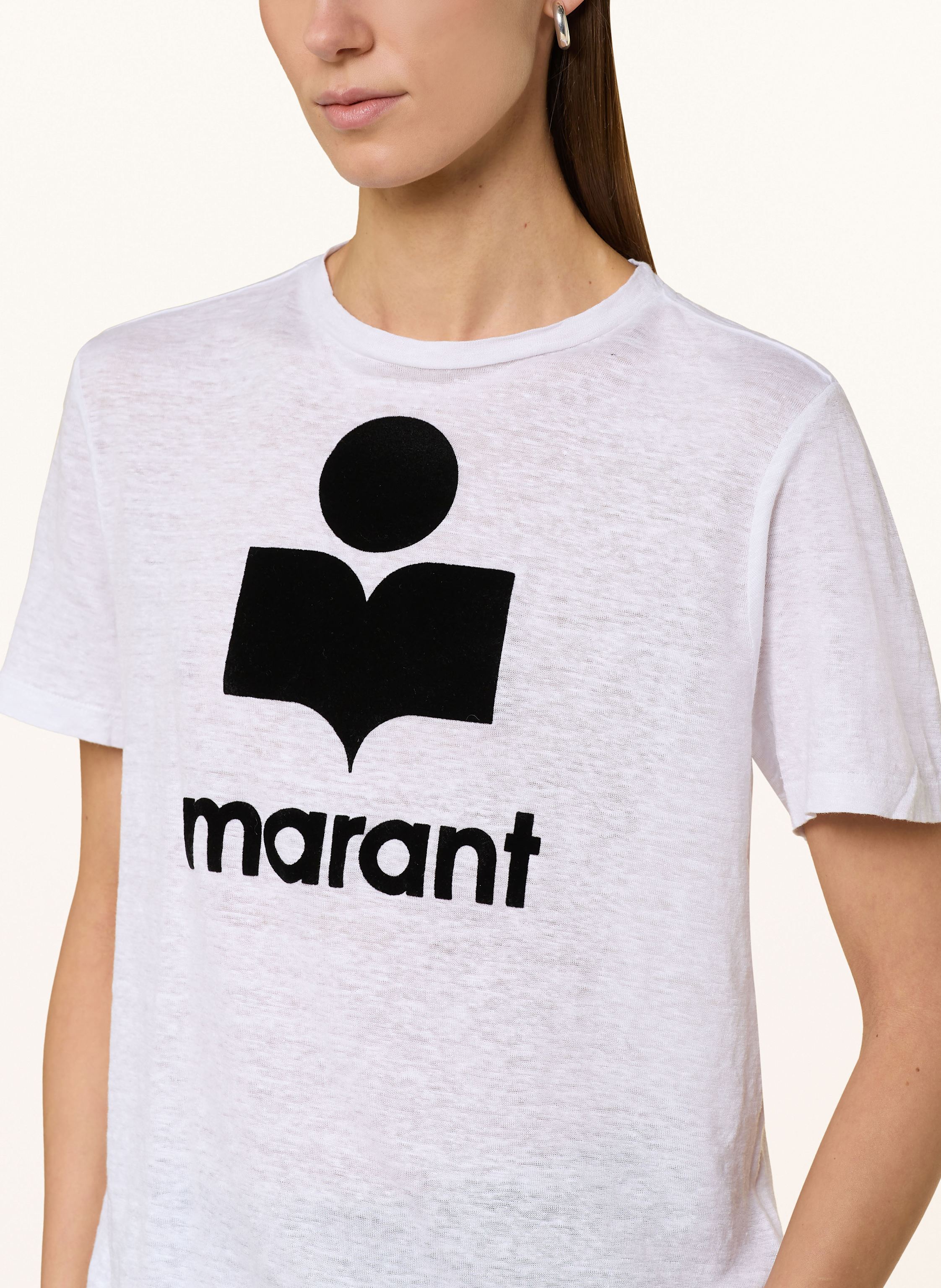 Thumbnail - Marant Étoile T-Shirt Zewel Aus Leinen weiss