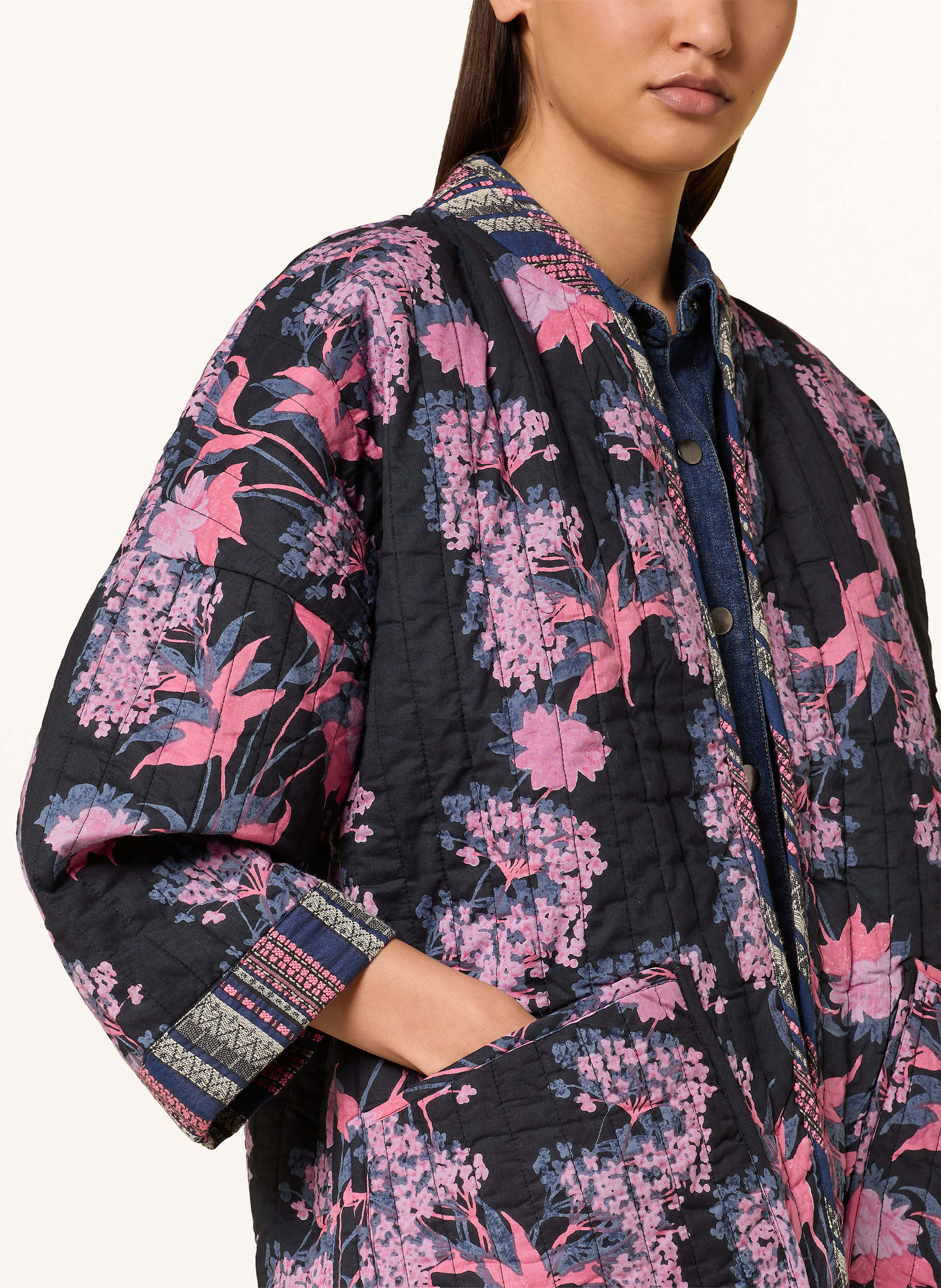 Thumbnail - Lollys Laundry Steppjacke Lulull Mit 3/4-Arm lila