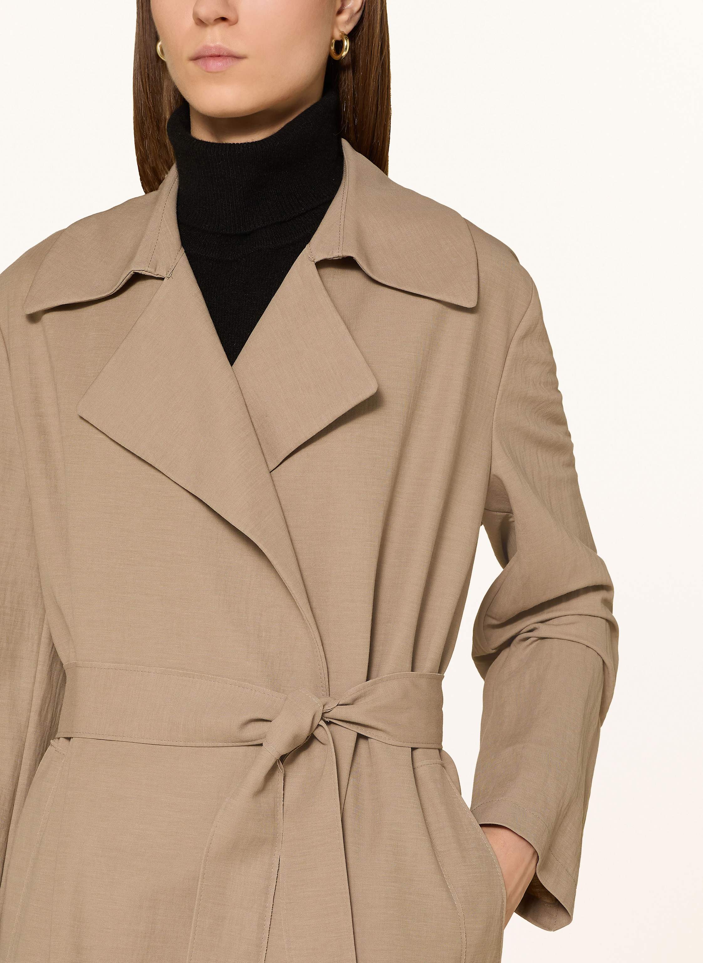 Thumbnail - Harris Wharf London Trenchcoat beige