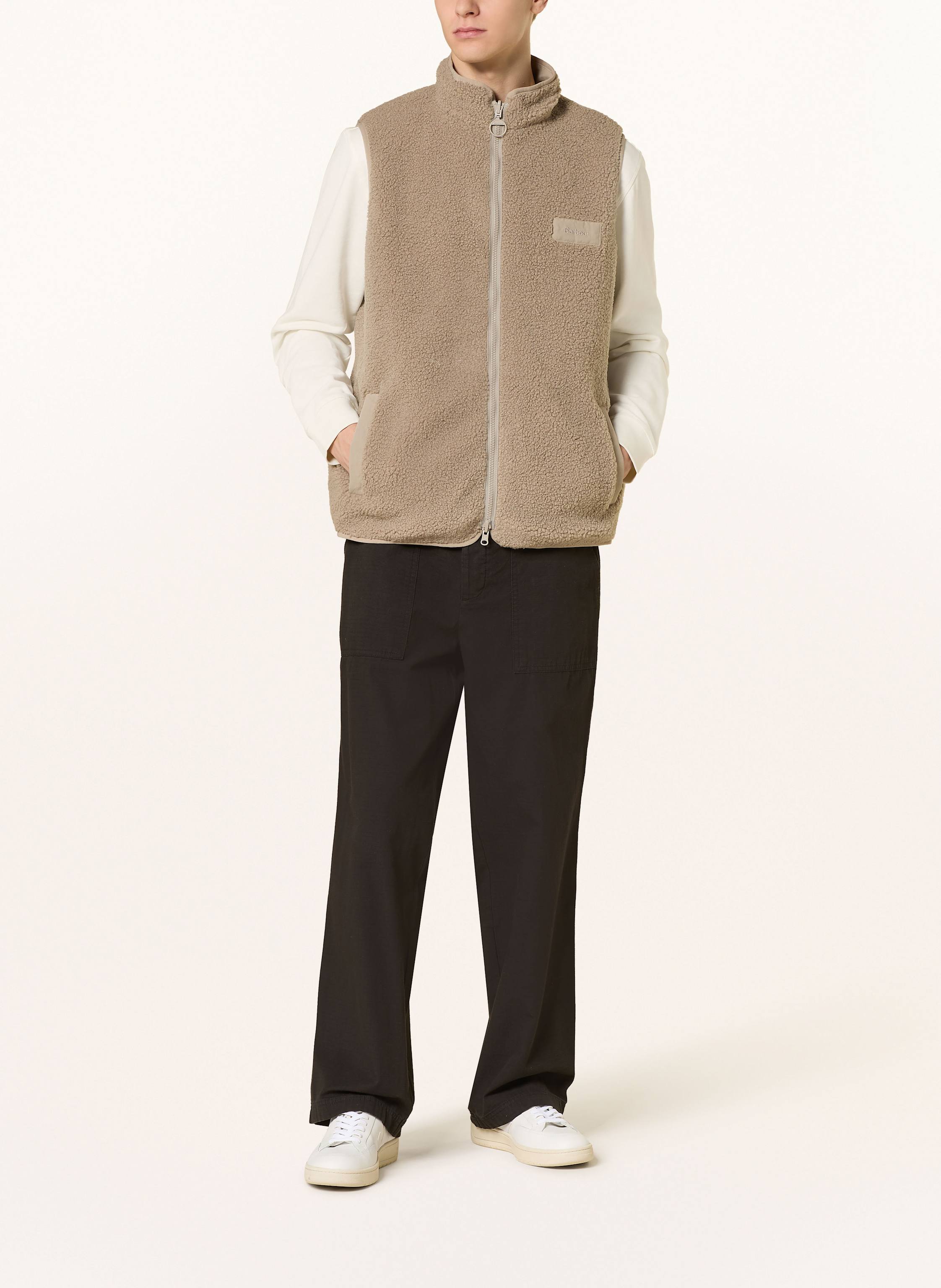 Thumbnail - Barbour Teddyfell-Weste Zum Wenden beige