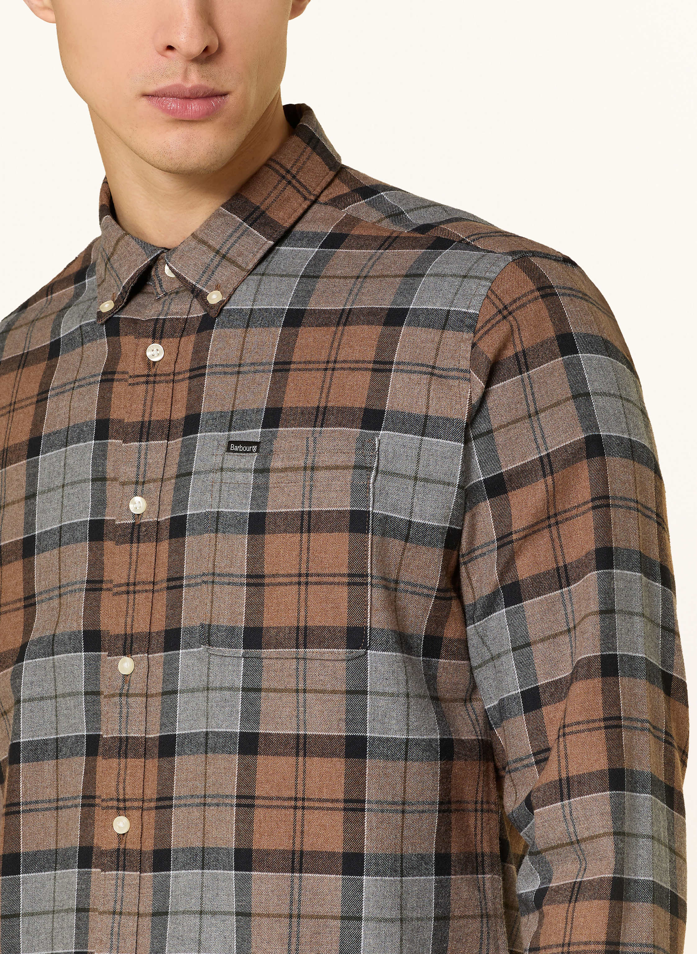 Thumbnail - Barbour Flanellhemd Rasay Tailored Fit braun