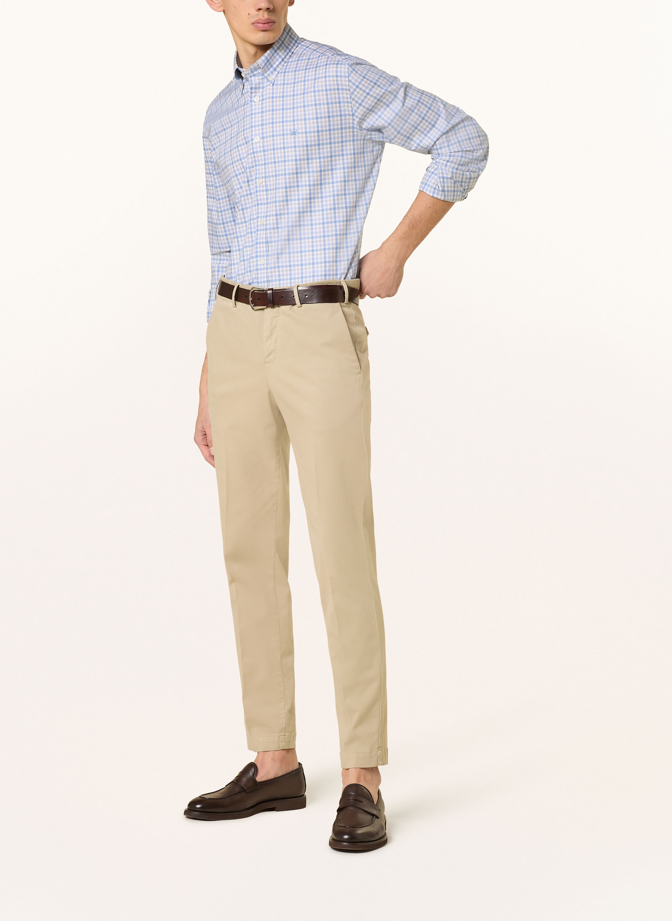 Thumbnail - Hackett London Hemd Mouline Regular Fit blau