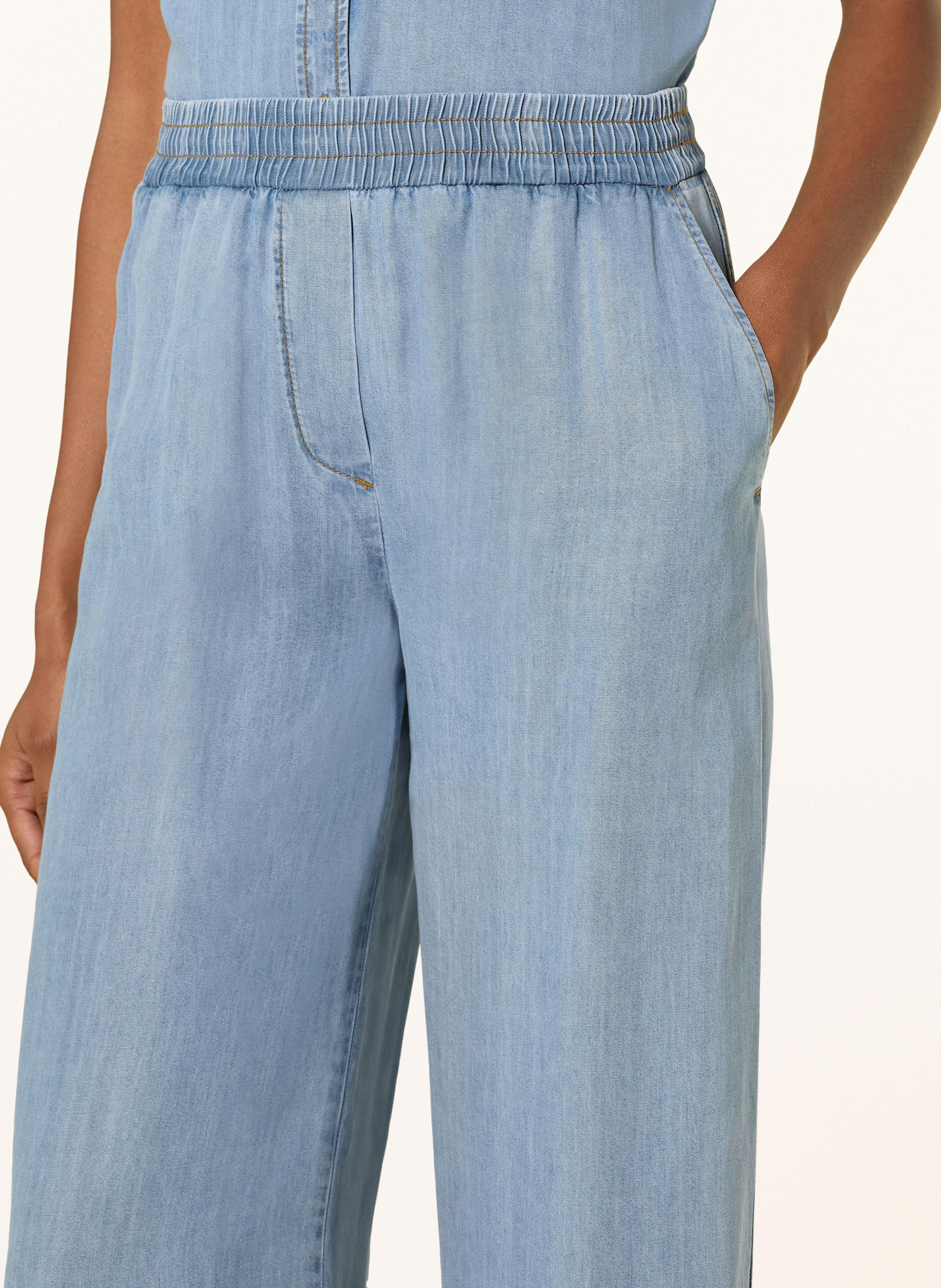 Thumbnail - Emily Van Den Bergh Marlenehose In Jeansoptik blau