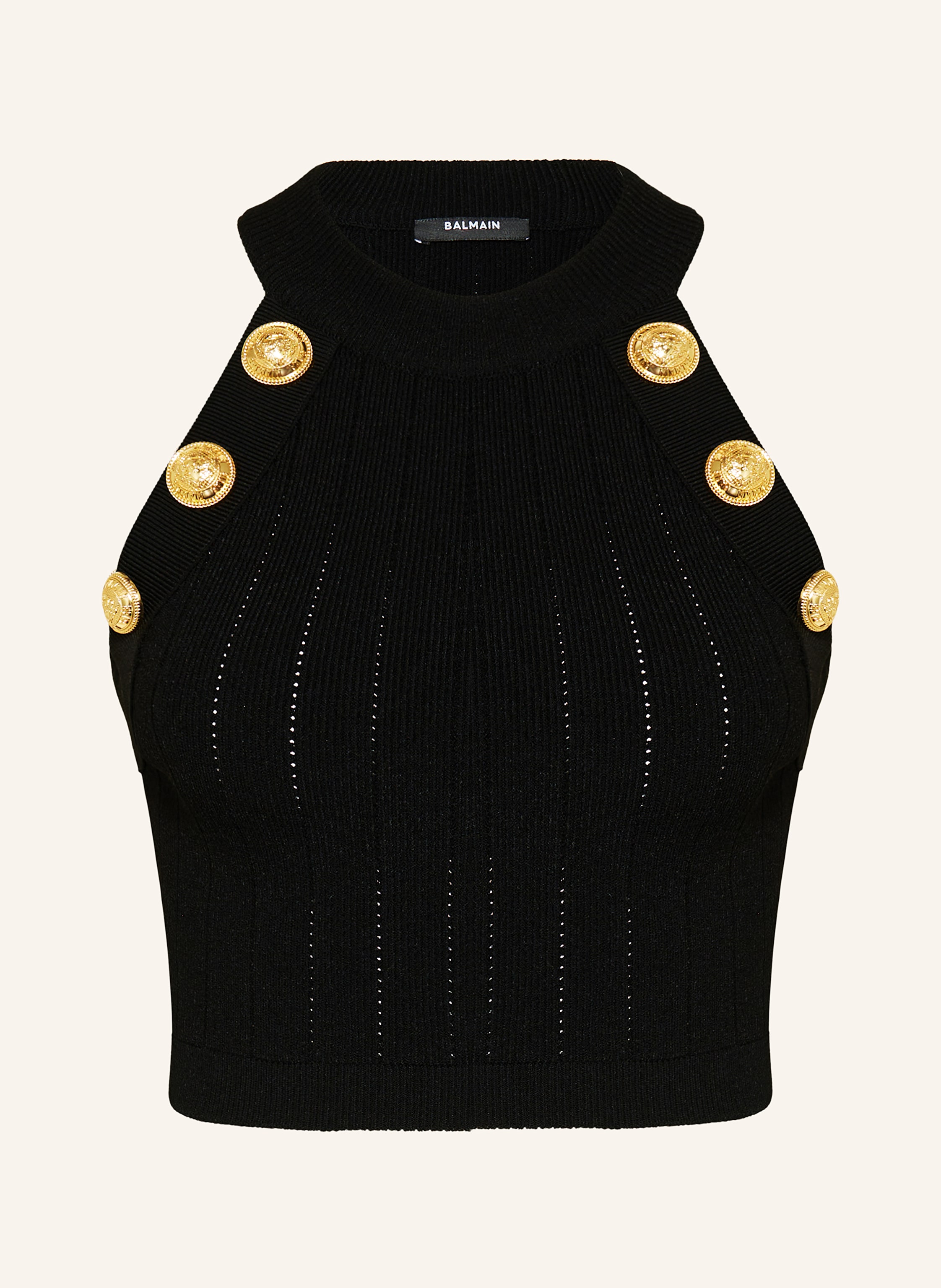 Balmain Cropped Top With Logo Band