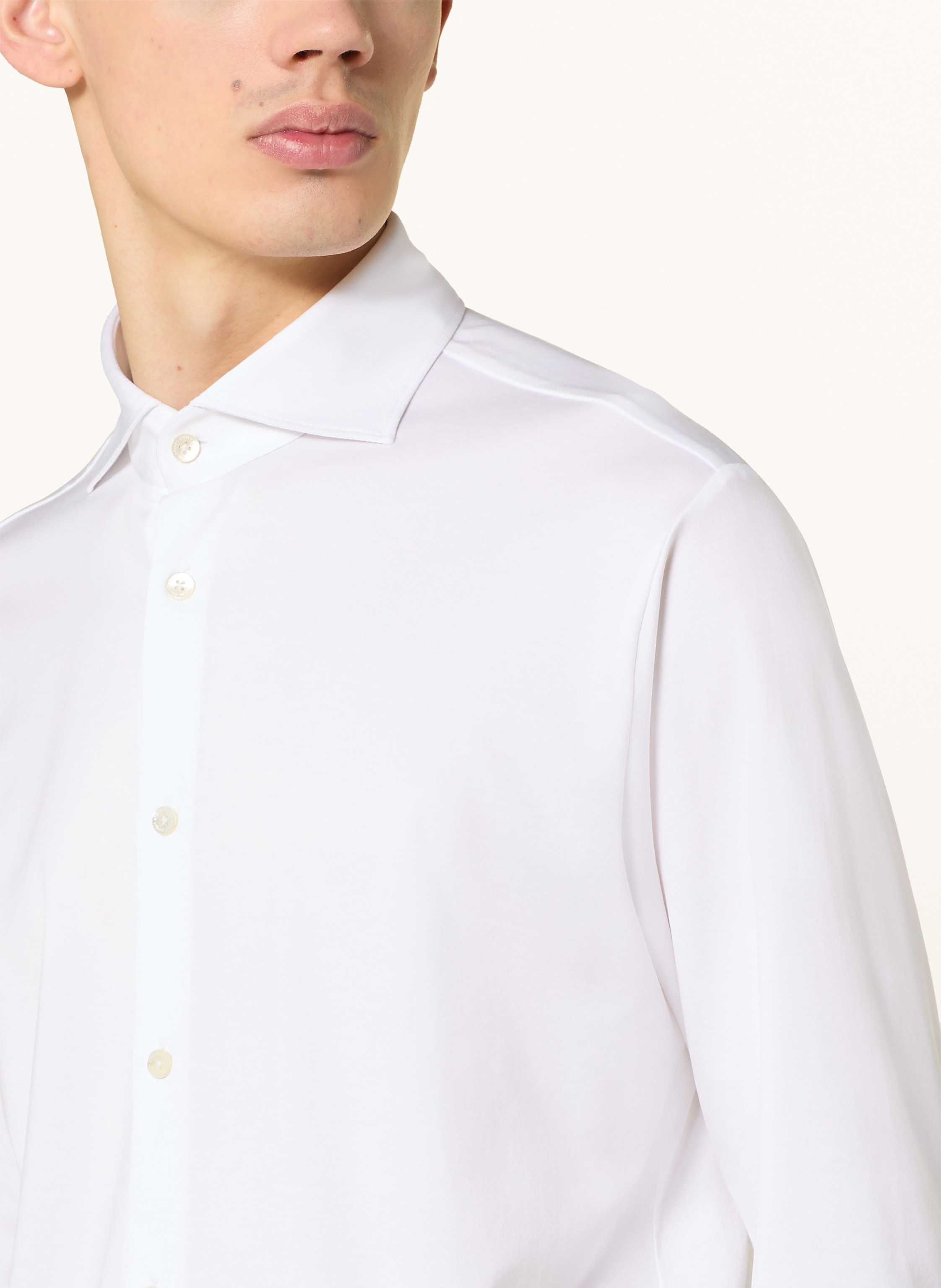 Thumbnail - Stefan Brandt Jerseyhemd Slim Fit weiss