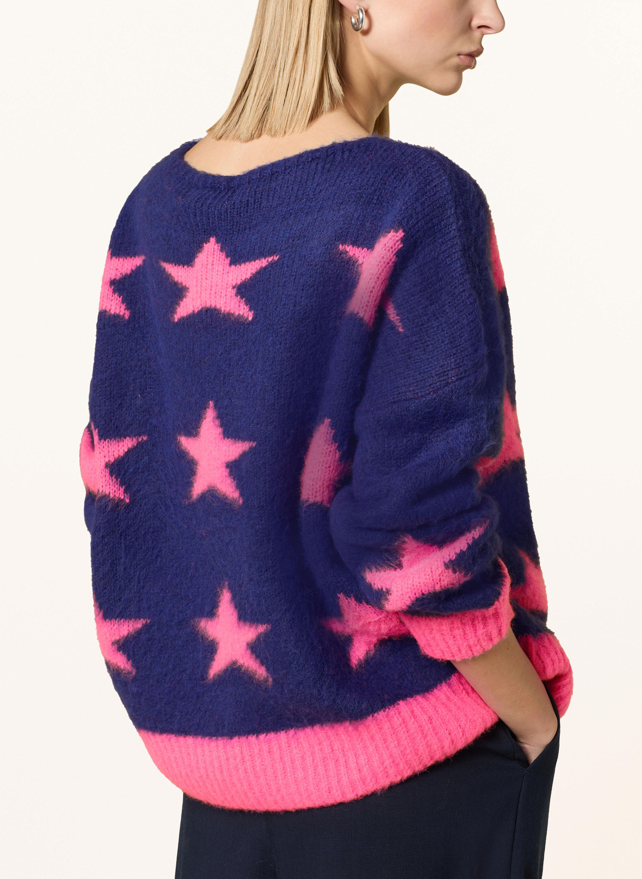 Thumbnail - Miss Goodlife Pullover Mit Alpaka blau