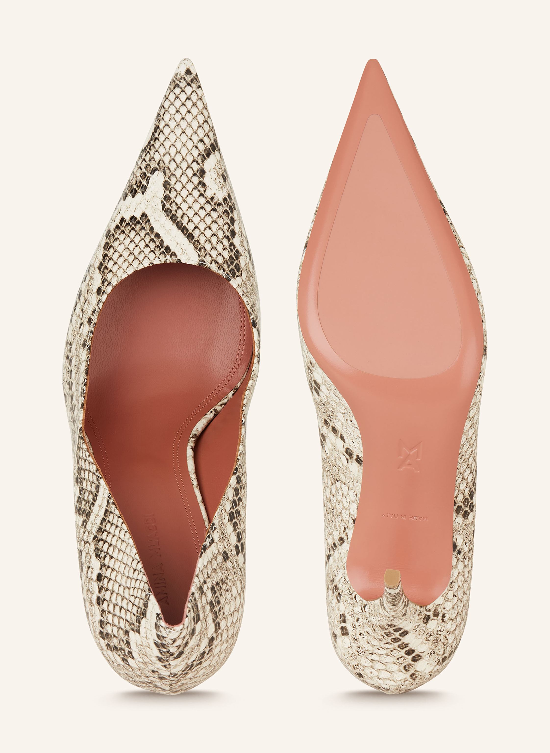 Thumbnail - Amina Muaddi Pumps Barbara beige