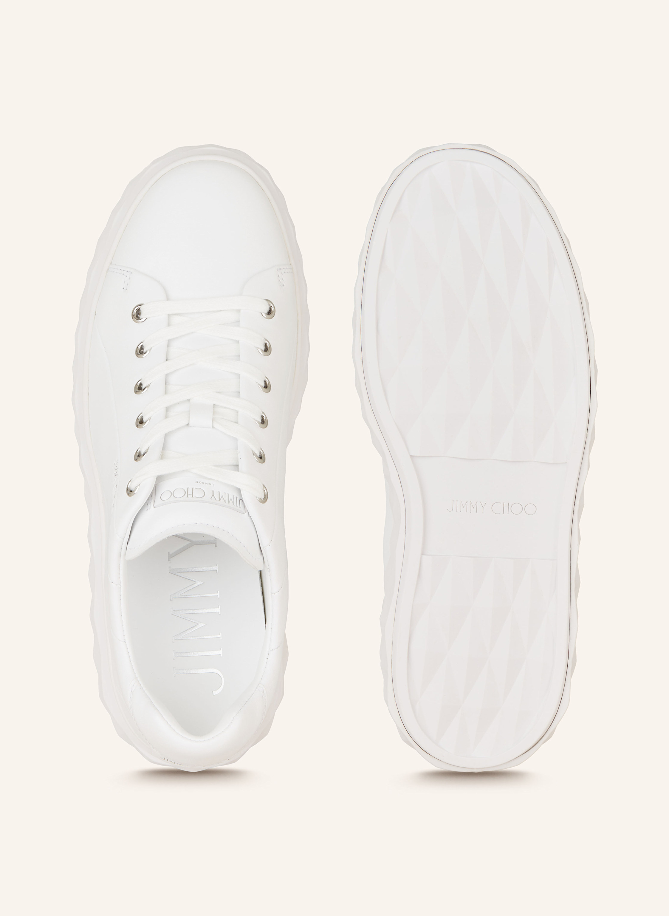 Thumbnail - Jimmy Choo Sneaker Diamond Light Maxi weiss