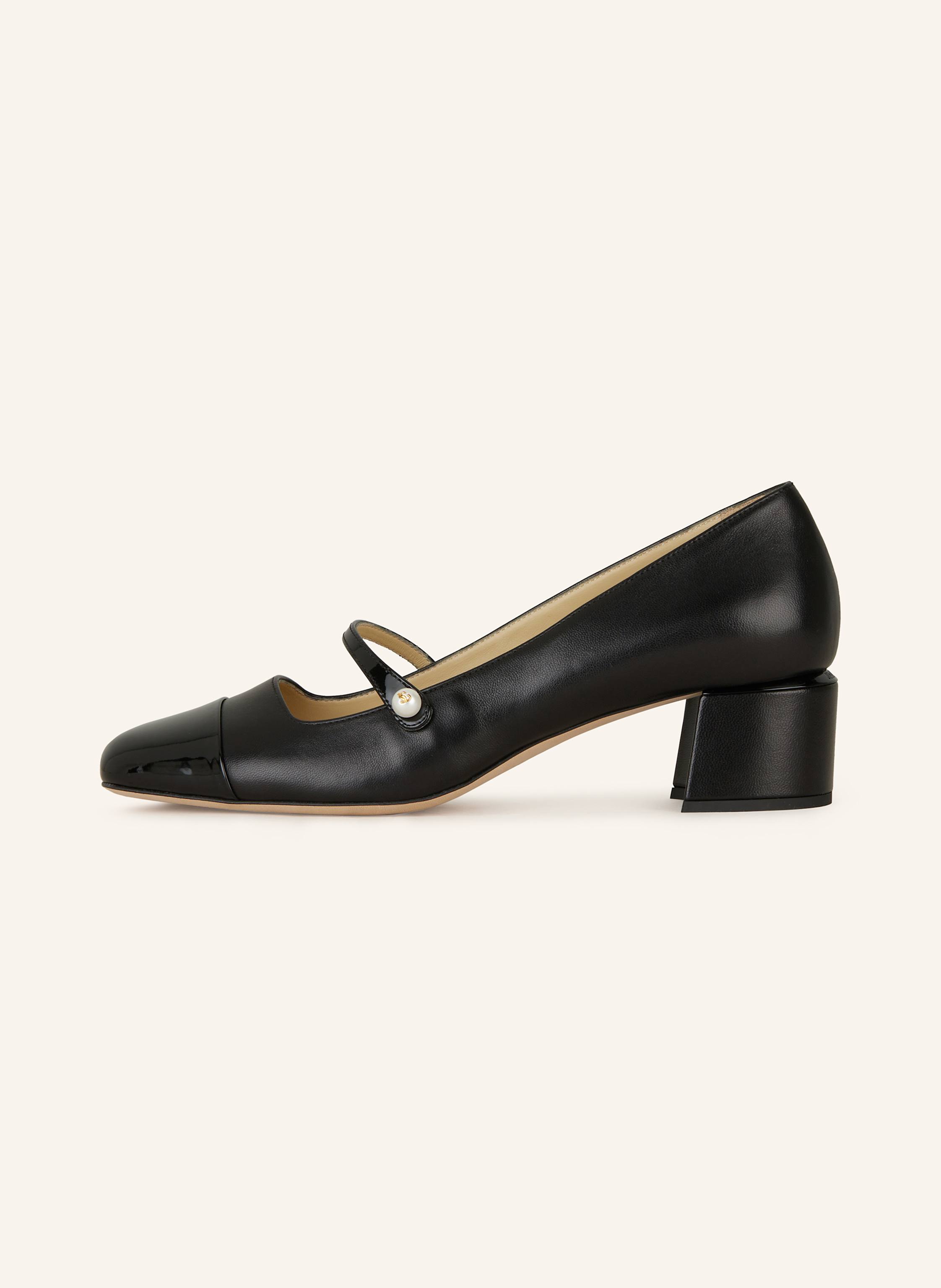 Thumbnail - Jimmy Choo Mary-Jane-Pumps Elisa 45 Mit Schmuckperlen schwarz