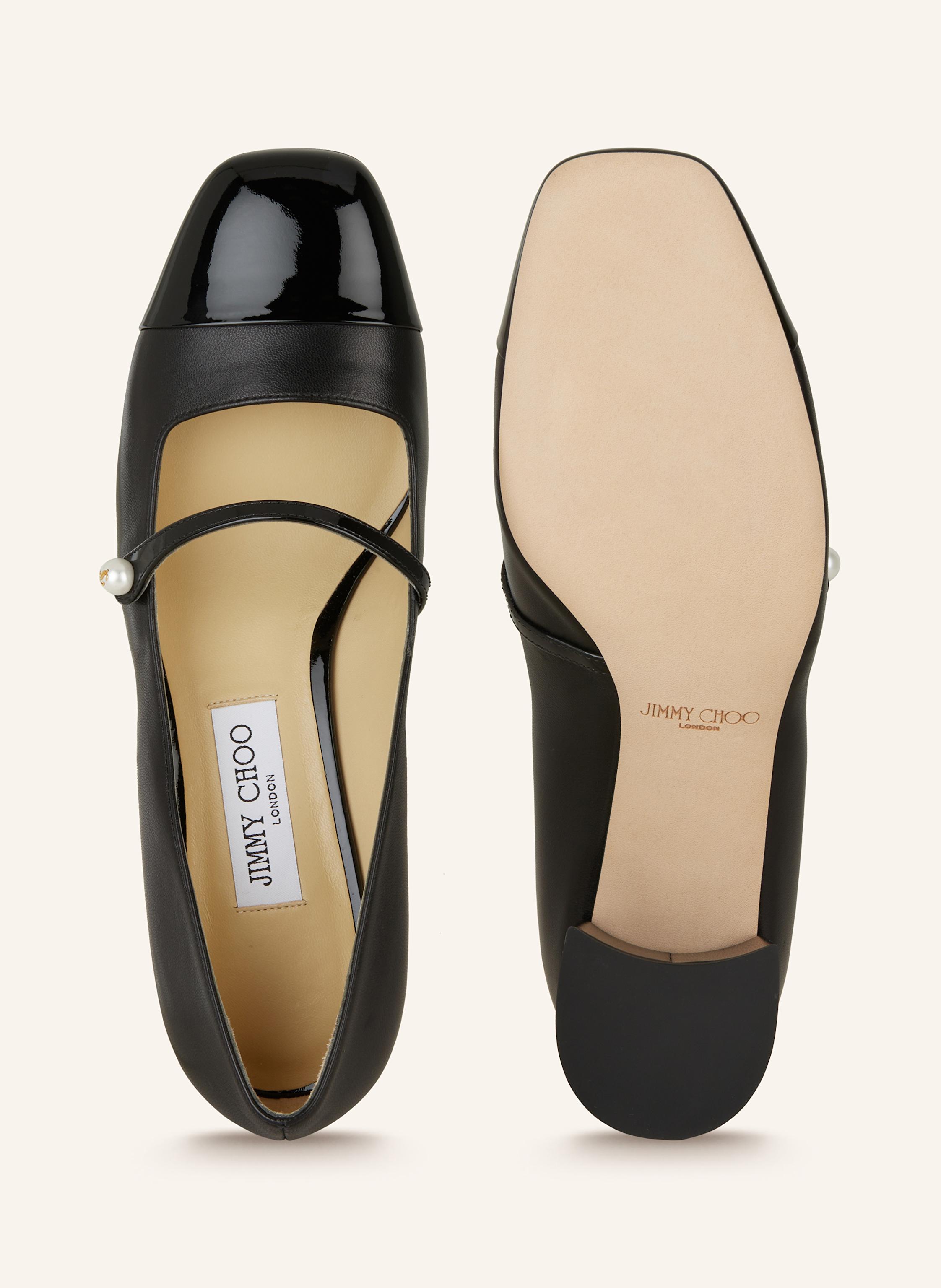 Thumbnail - Jimmy Choo Mary-Jane-Pumps Elisa 45 Mit Schmuckperlen schwarz