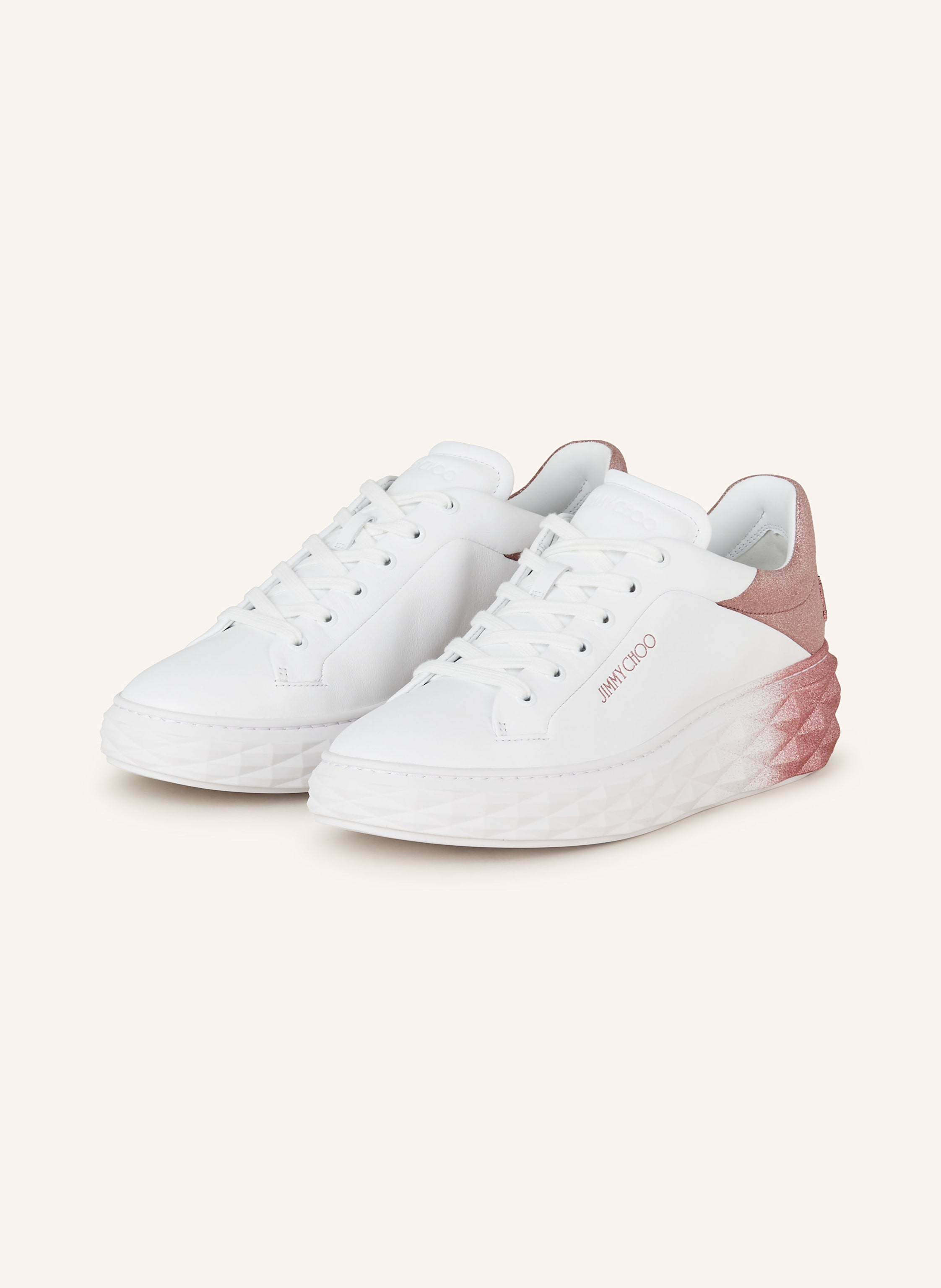 Jimmy Choo Jimmy Choo Sneaker Diamond Maxi weiss in WEISS / ROSÉ