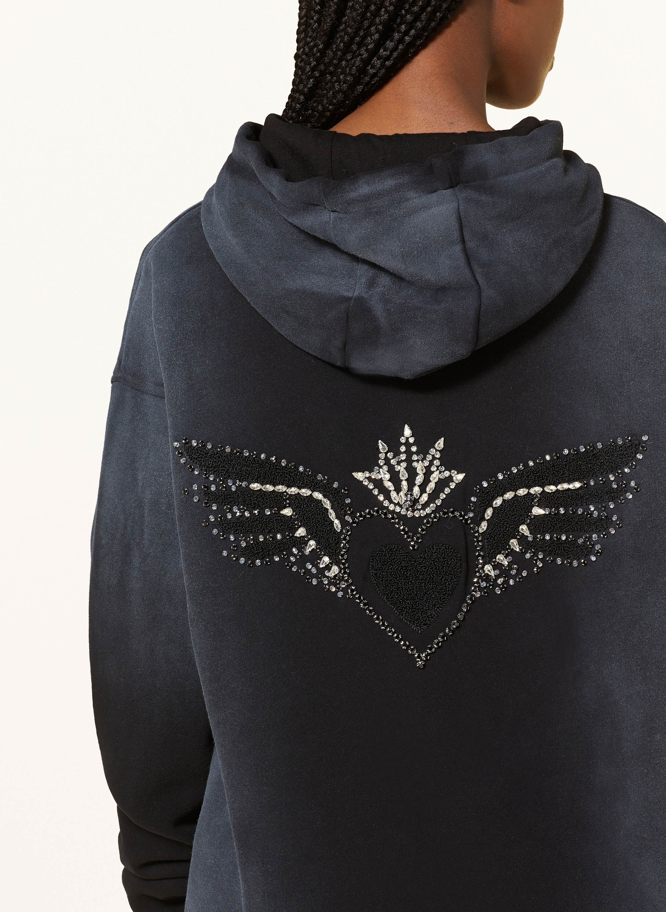 Thumbnail - Grace Hoodie Mit Schmucksteinen schwarz