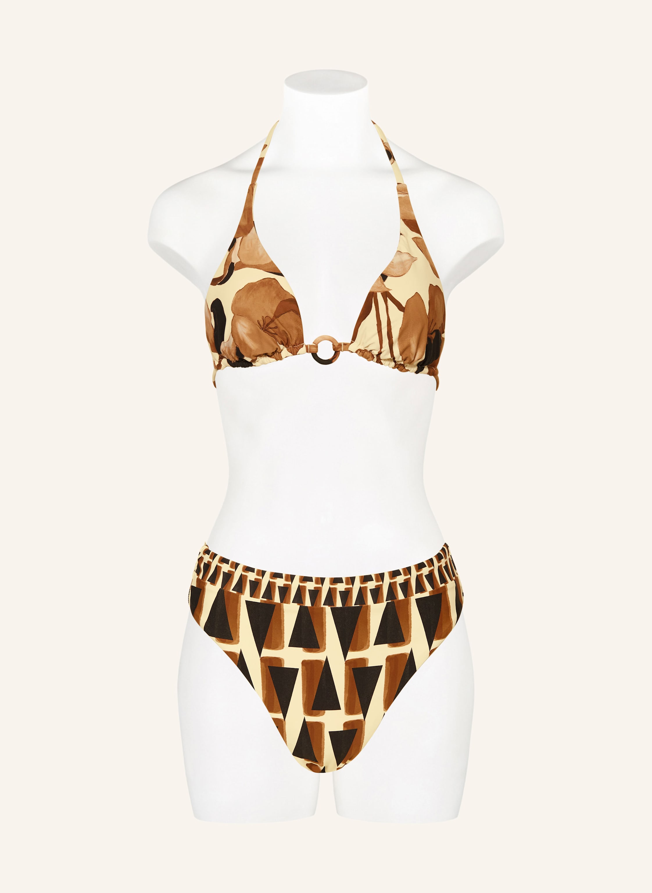 Thumbnail - Seafolly Triangel-Bikini-Top Secret Garden Zum Wenden schwarz