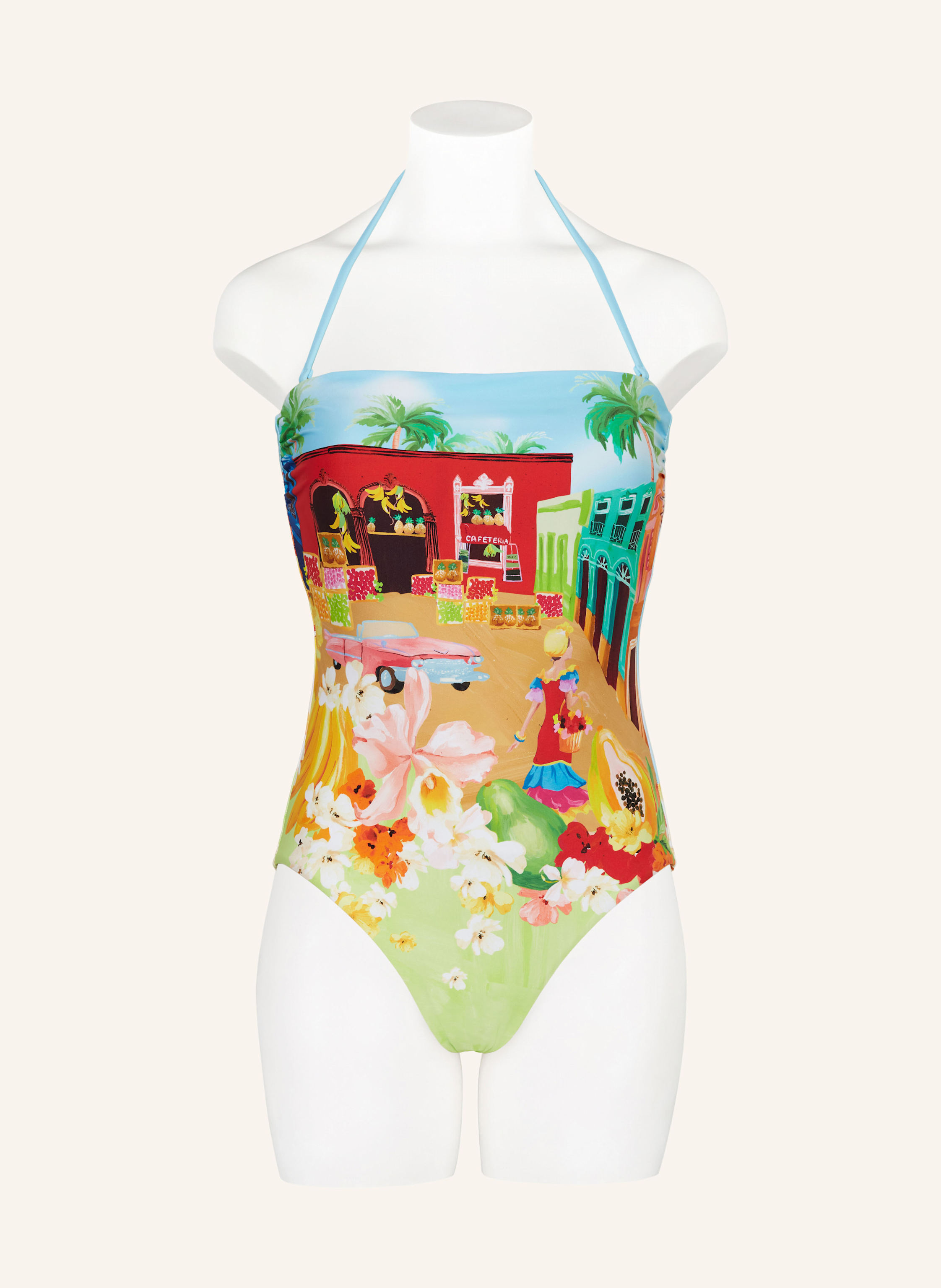 Thumbnail - Seafolly Bandeau-Badeanzug Cuba blau