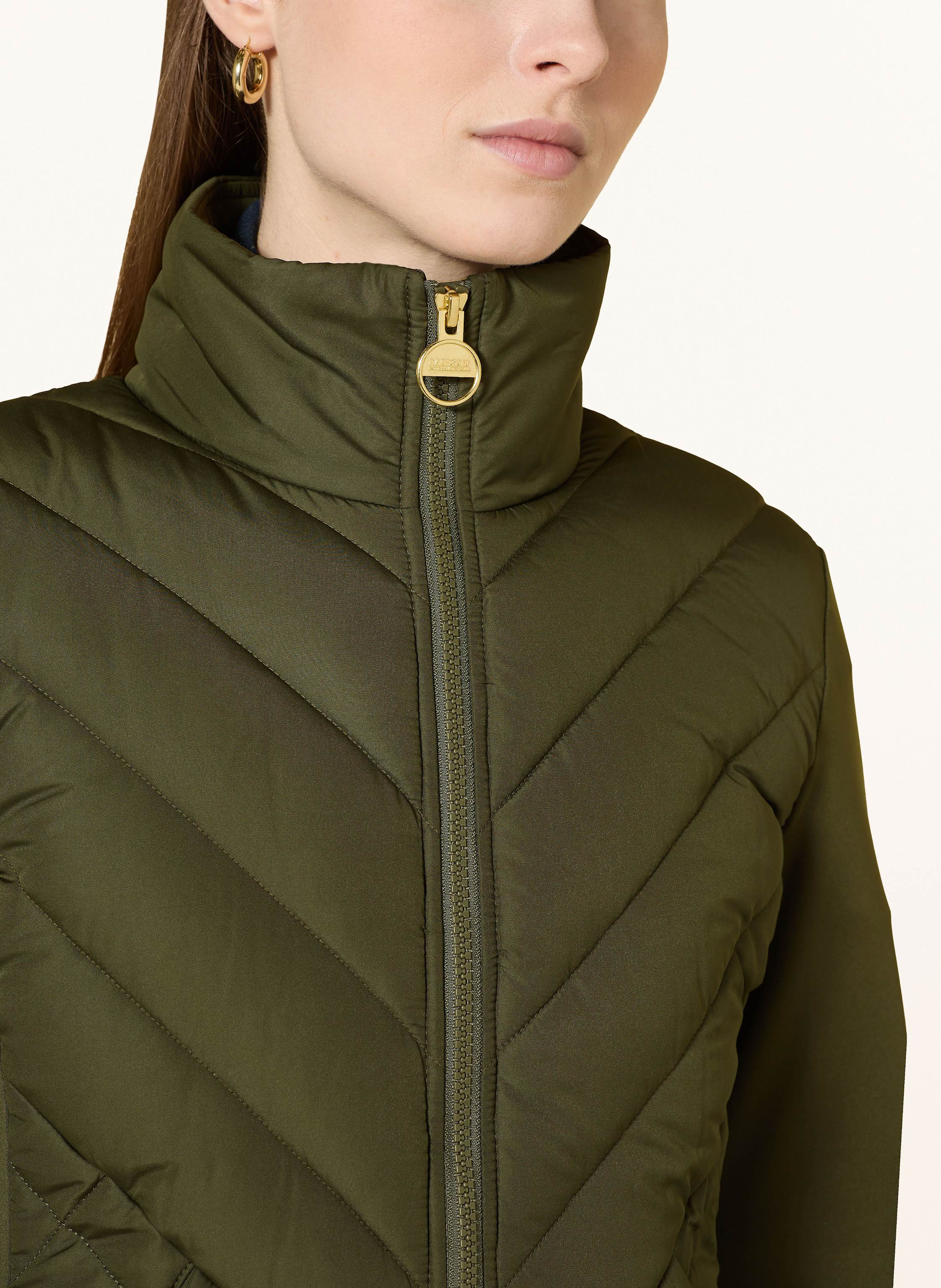 Thumbnail - Barbour International Steppjacke Natalia Im Materialmix gruen