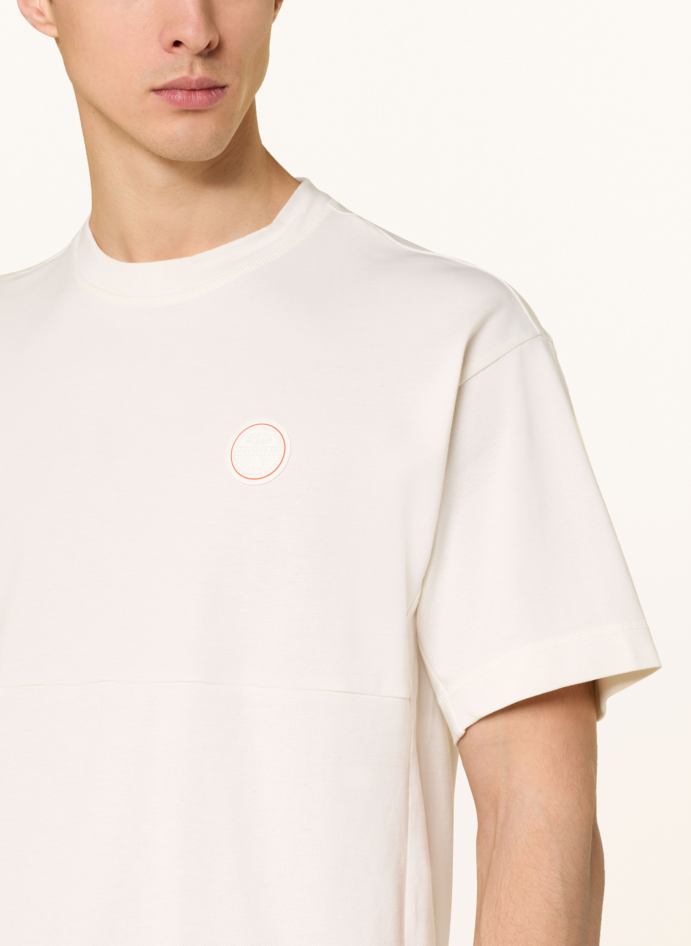 Thumbnail - Napapijri T-Shirt Anghiari Aus Piqué weiss