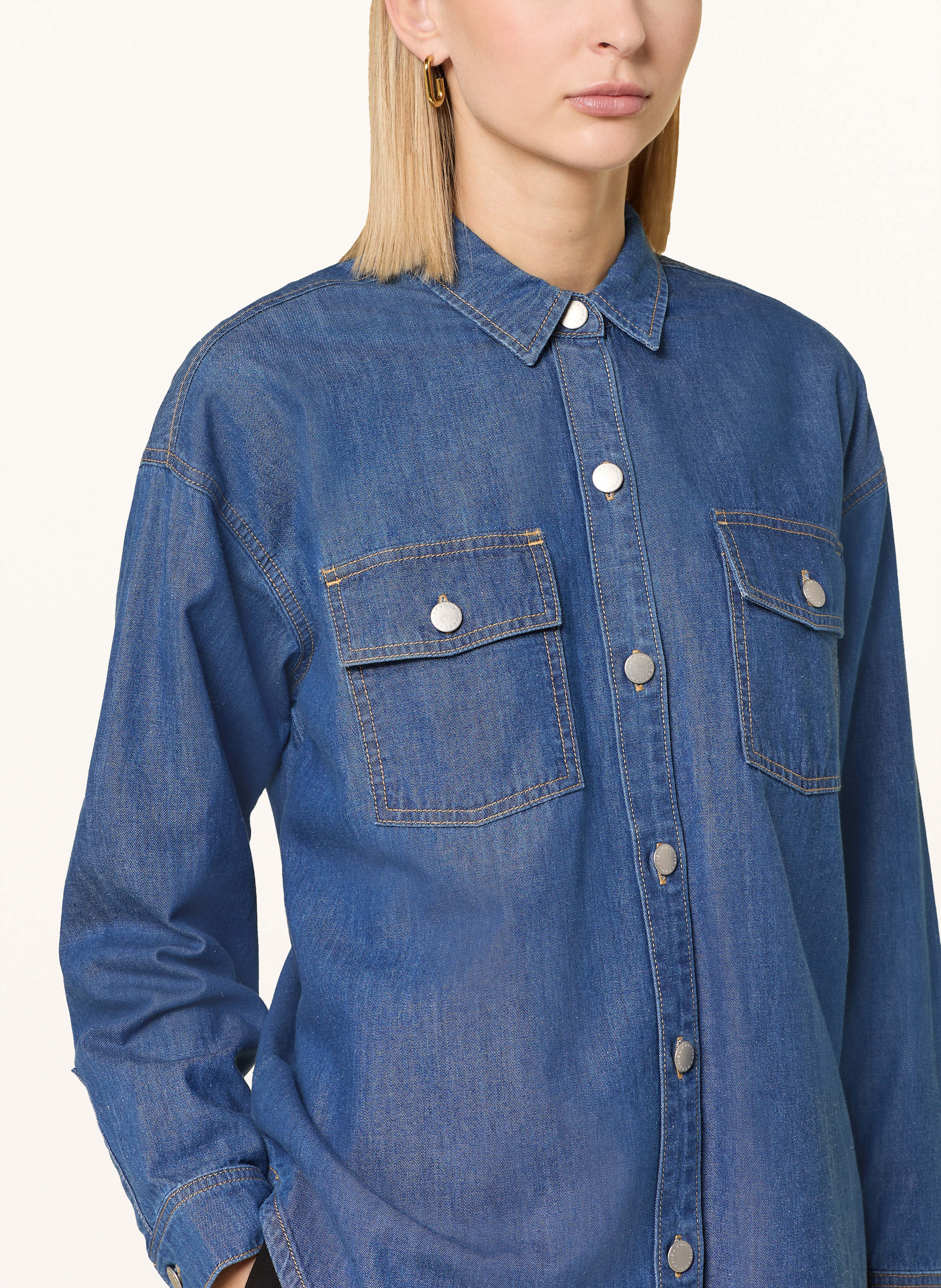 Thumbnail - Barbour Jeansbluse Woodrow blau