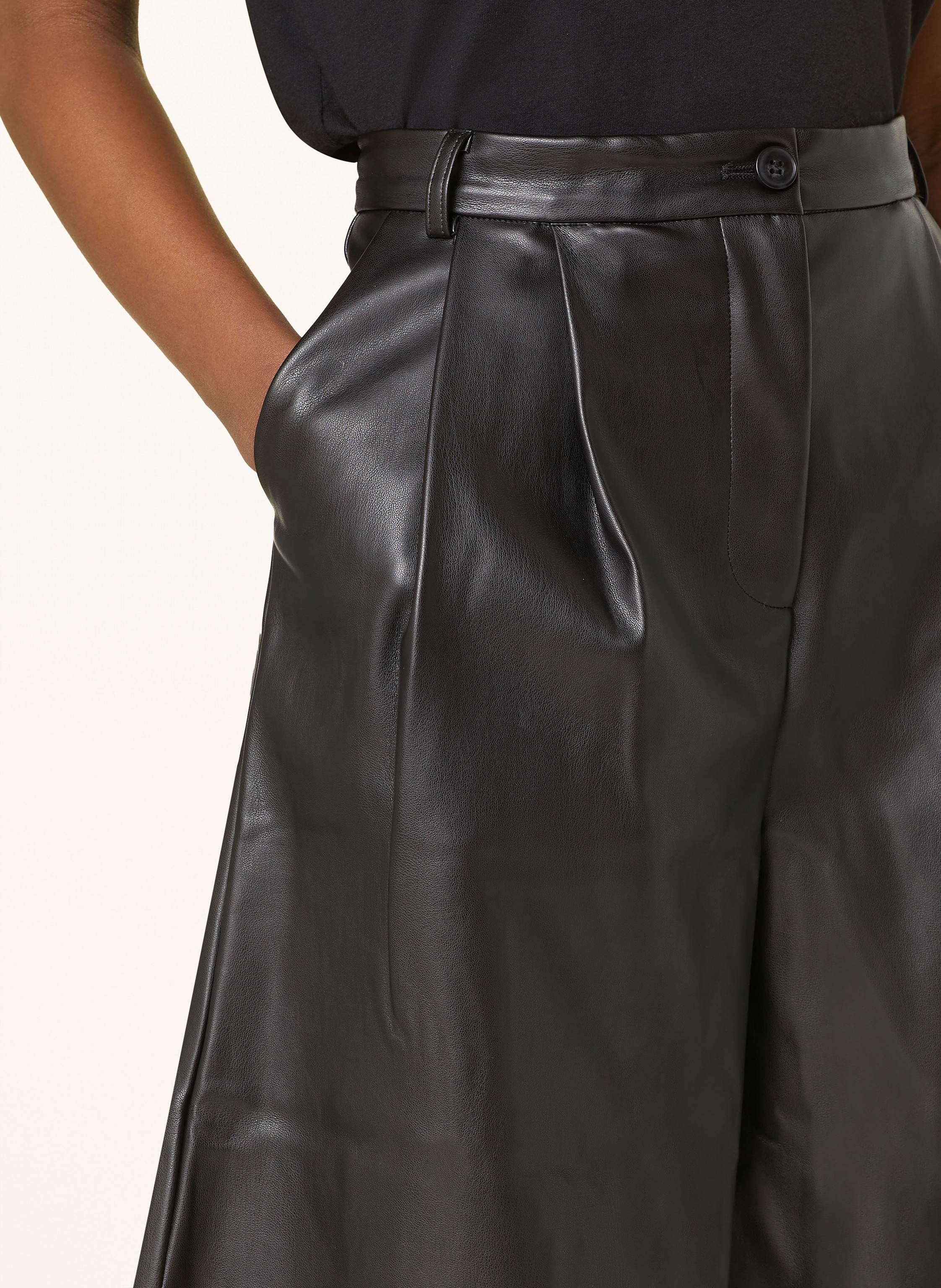 Thumbnail - Neo Noir Shorts Nika In Lederoptik schwarz