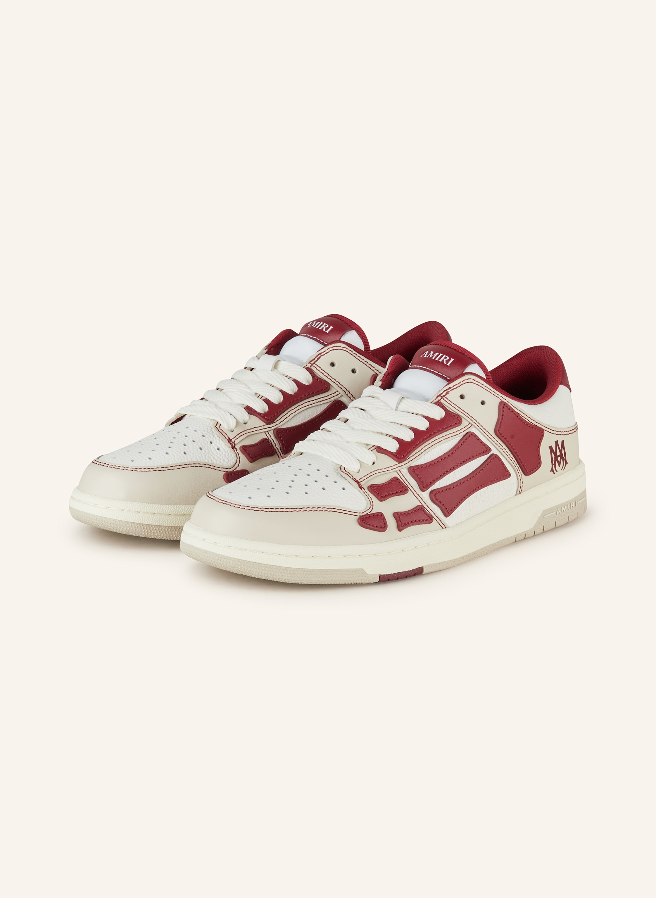 Amiri Amiri Sneaker Varsity Skel Top Low rot in HELLGRAU / WEISS / ROT