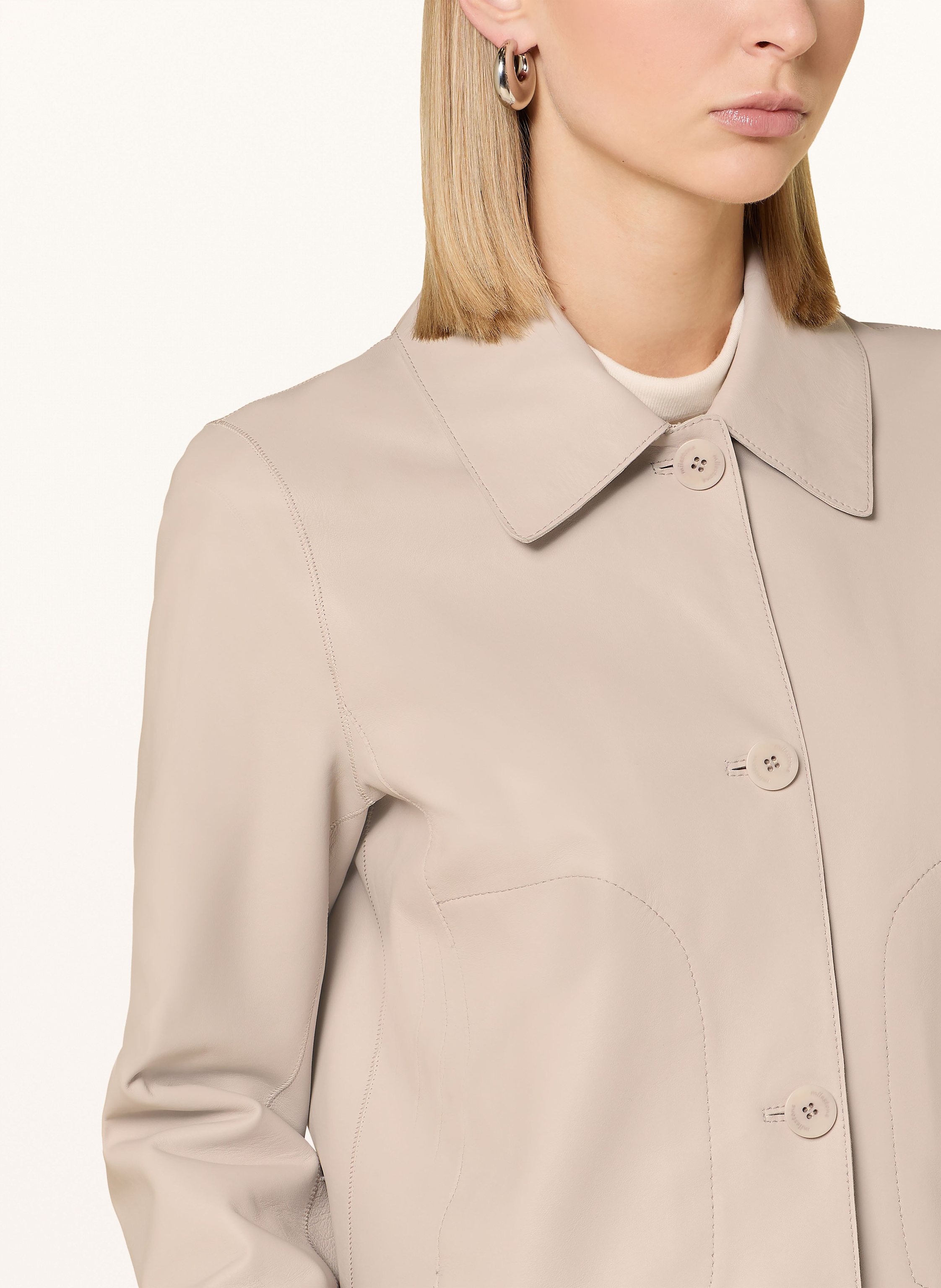 Thumbnail - Milestone Lederjacke Mscana beige