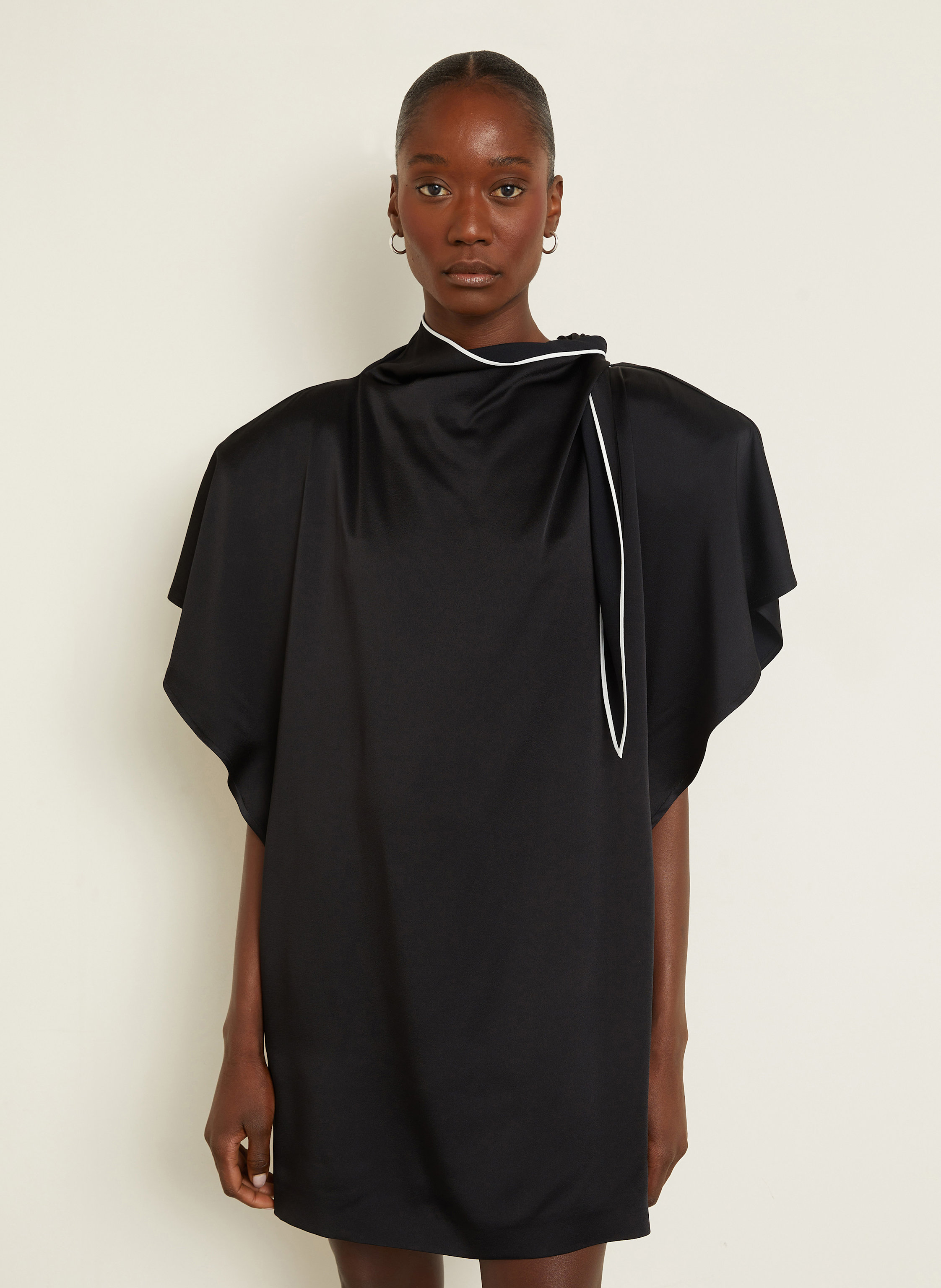 Thumbnail - Stella Mccartney Satinkleid schwarz