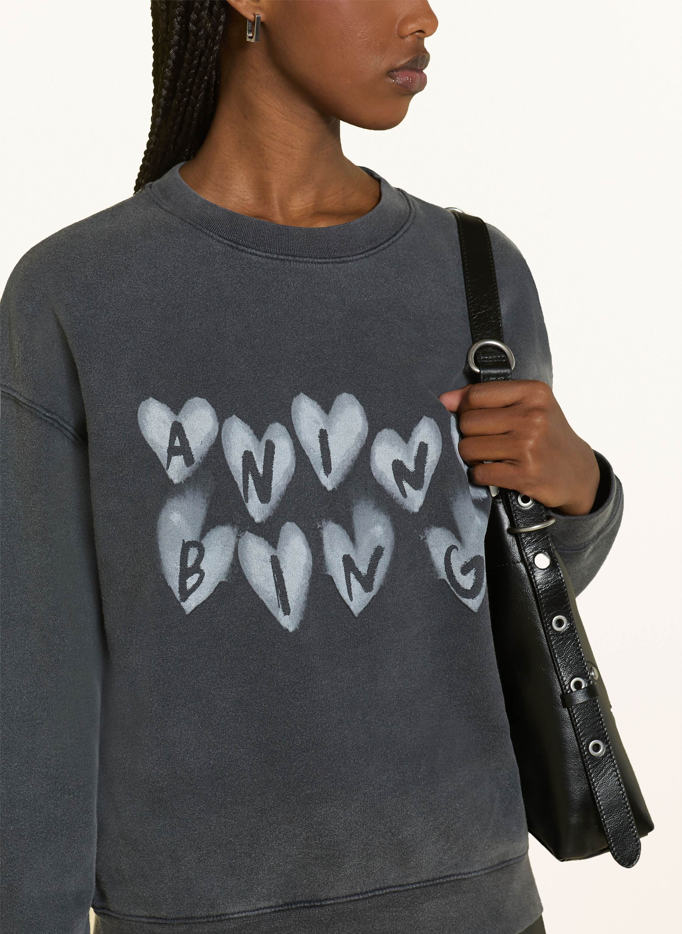 Thumbnail - Anine Bing Sweatshirt Spencer schwarz