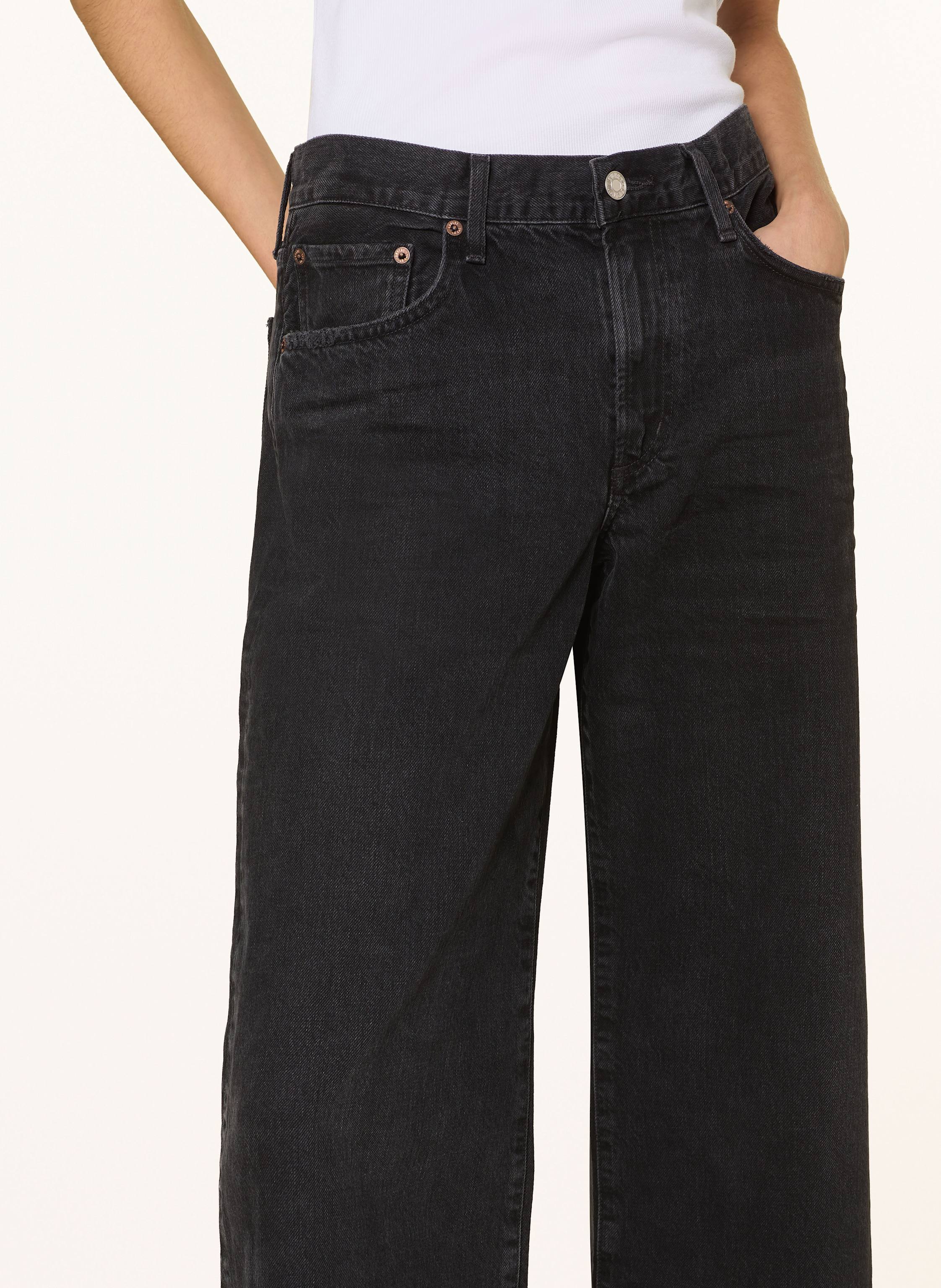 Thumbnail - Agolde Straight Jeans Clara schwarz