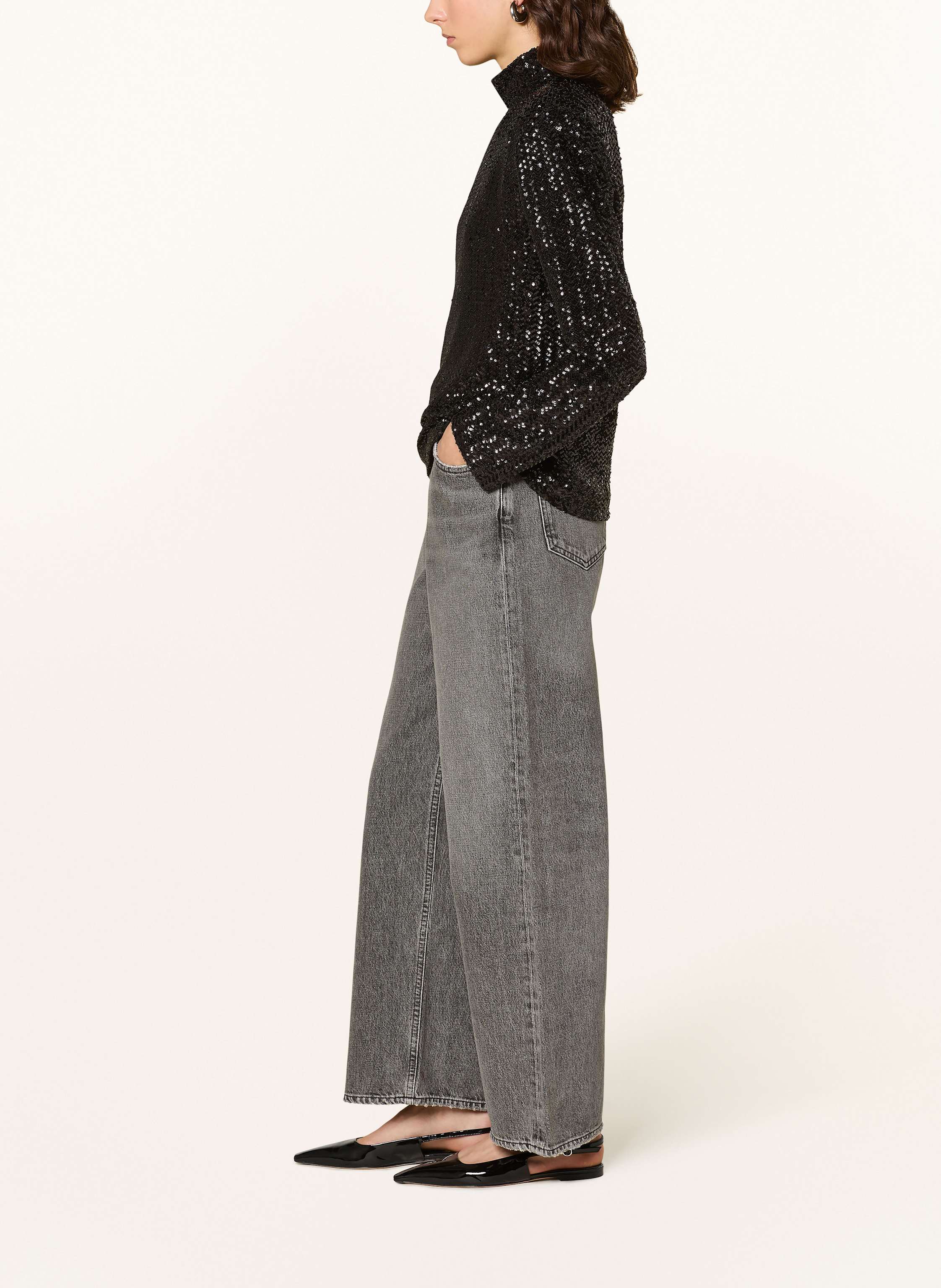 Thumbnail - Agolde Straight Jeans Low Slung Baggy grau