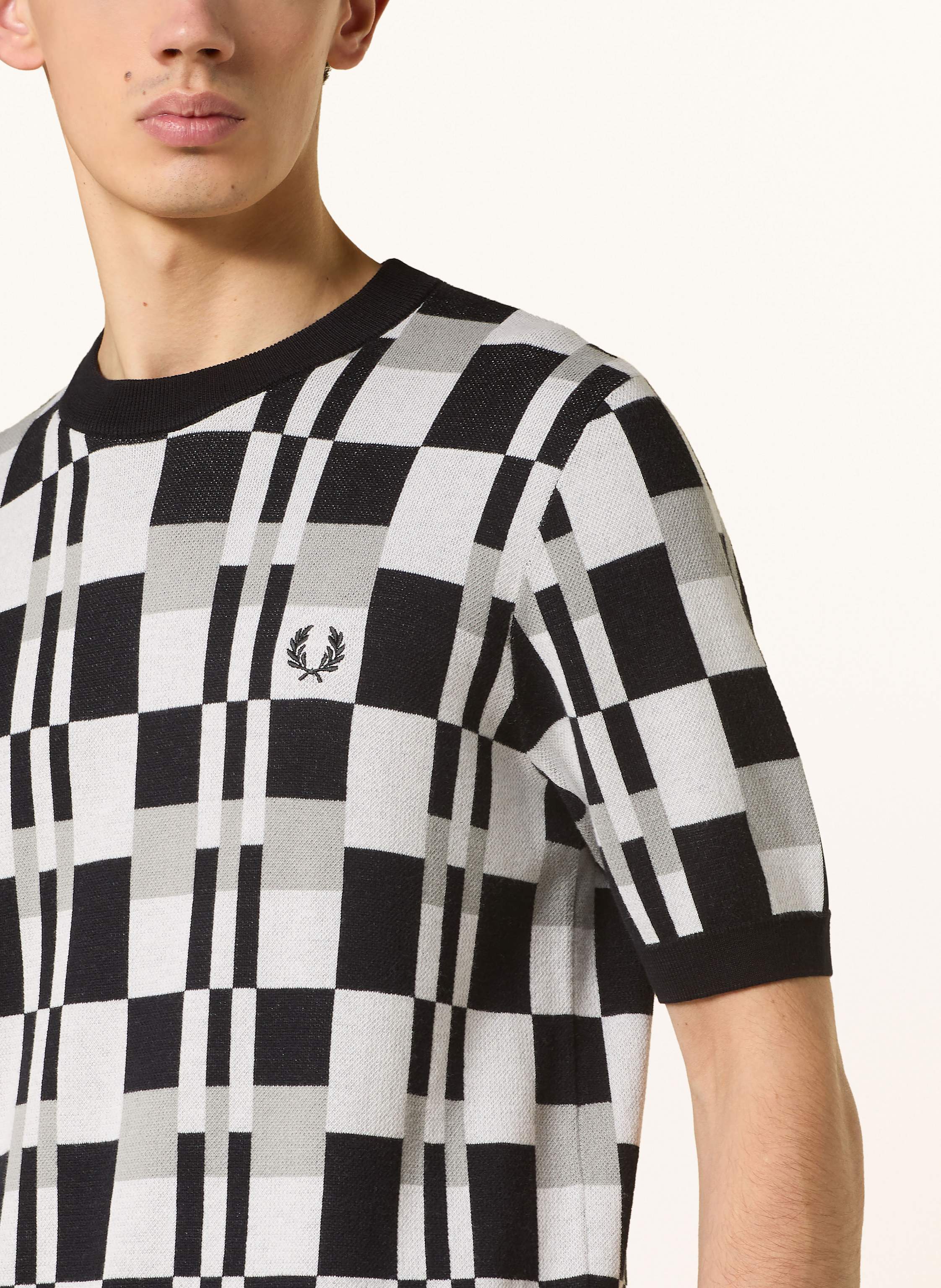 Thumbnail - Fred Perry Strickshirt schwarz
