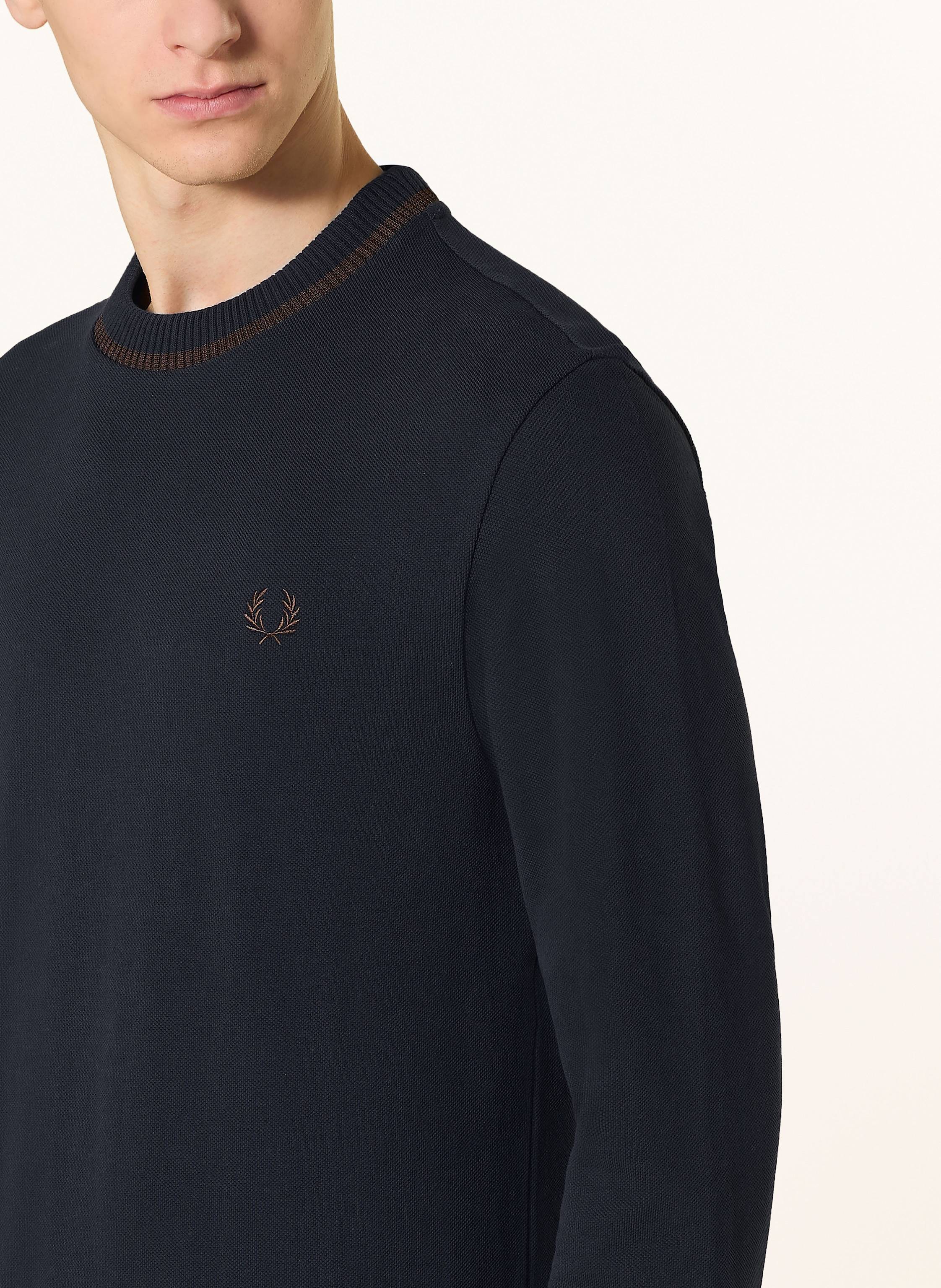 Thumbnail - Fred Perry Longsleeve Aus Piqué blau