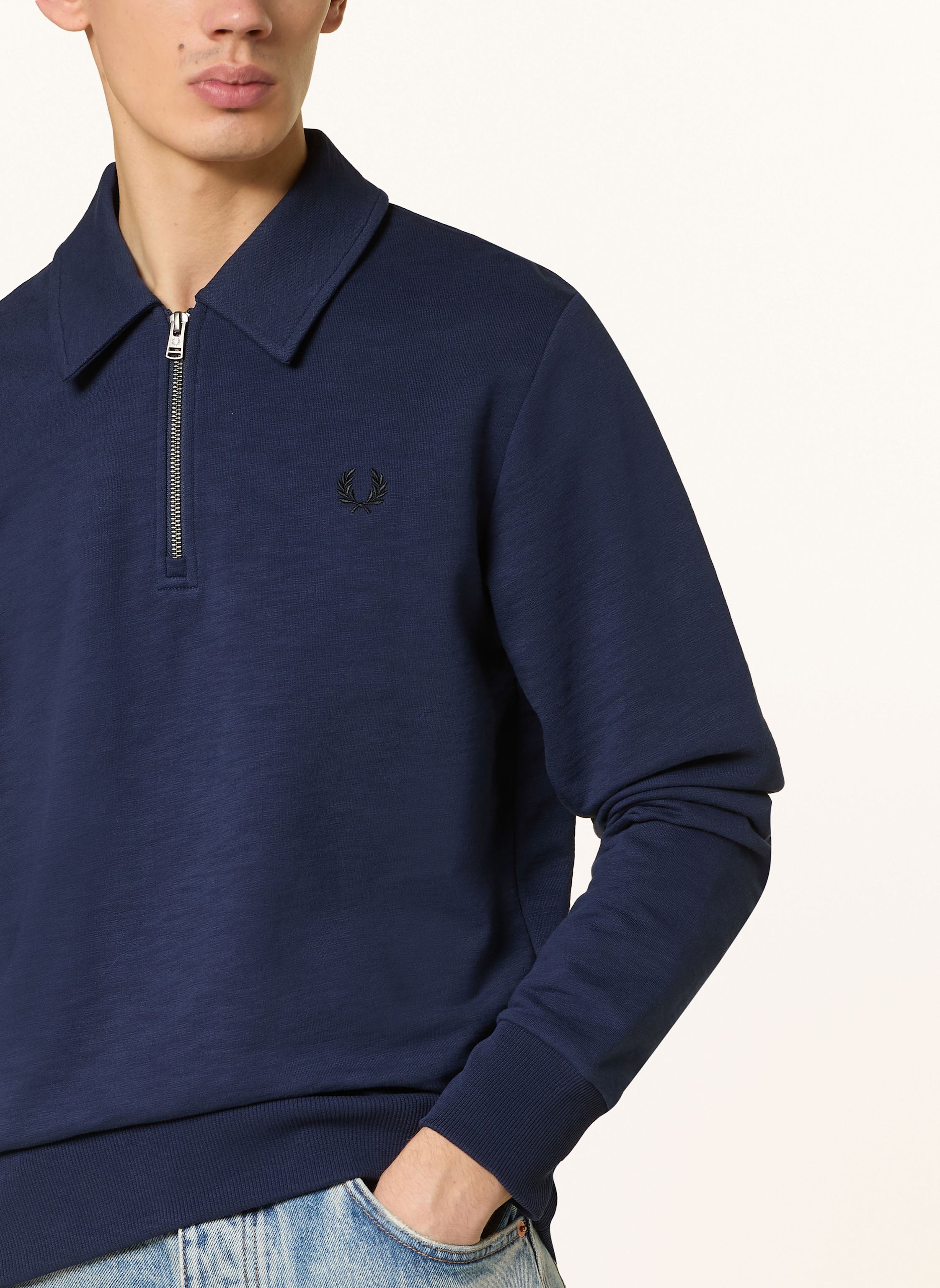 Thumbnail - Fred Perry Sweat-Poloshirt blau